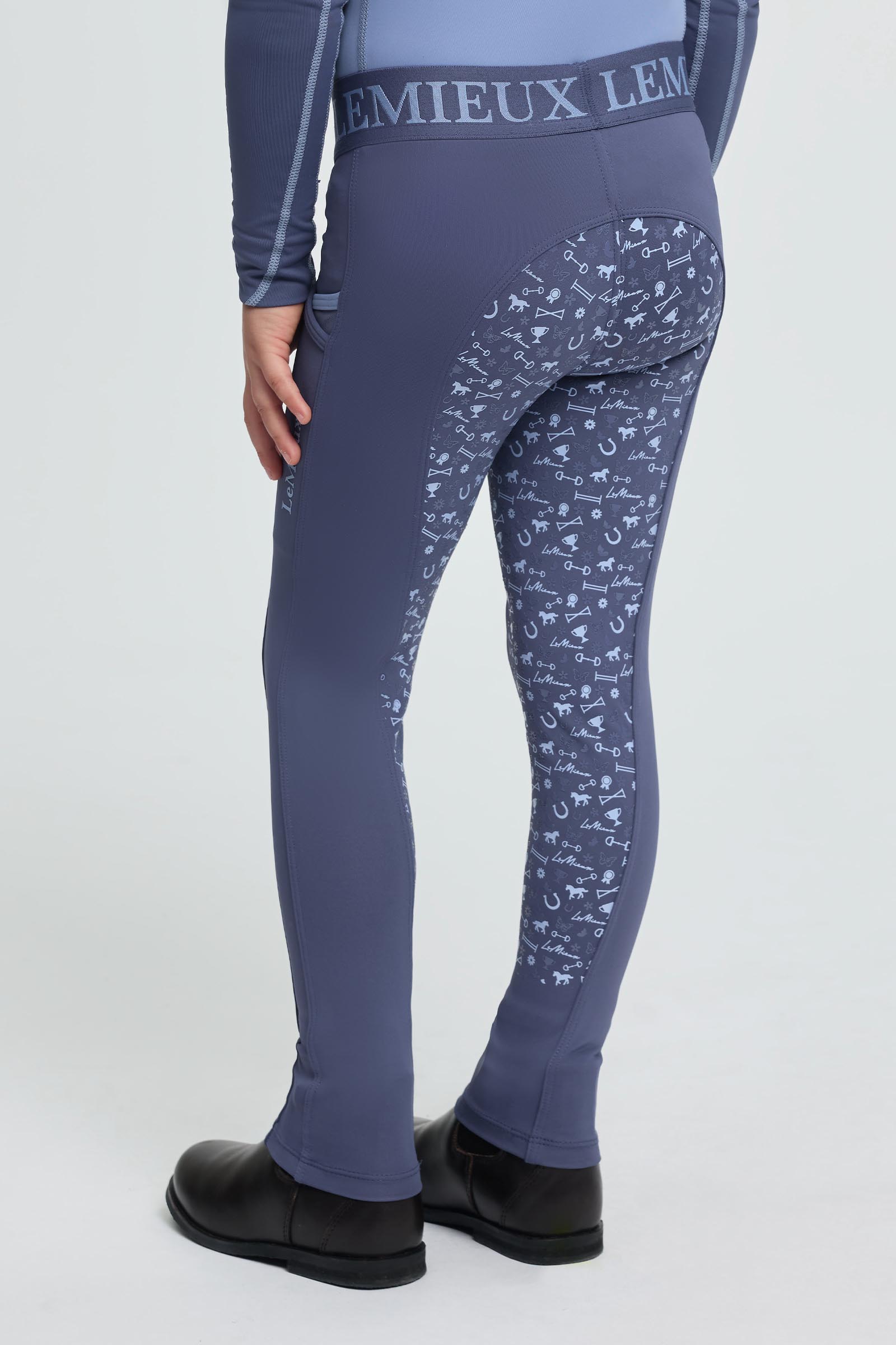 Shadow LeMieux mini pantaloni da equitazione pull on per bambini