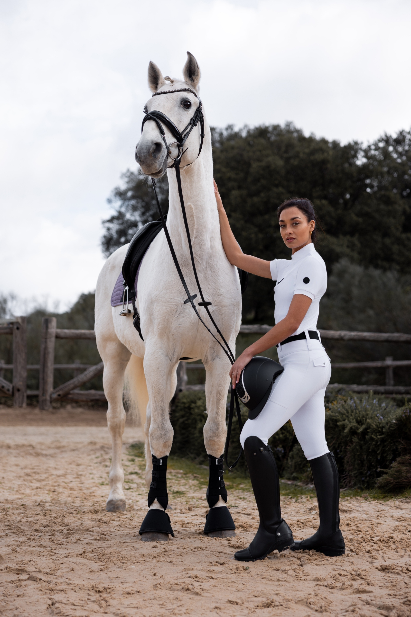 Horze Anya leggings da equitazione donna con full seat in silicone UPF 50+