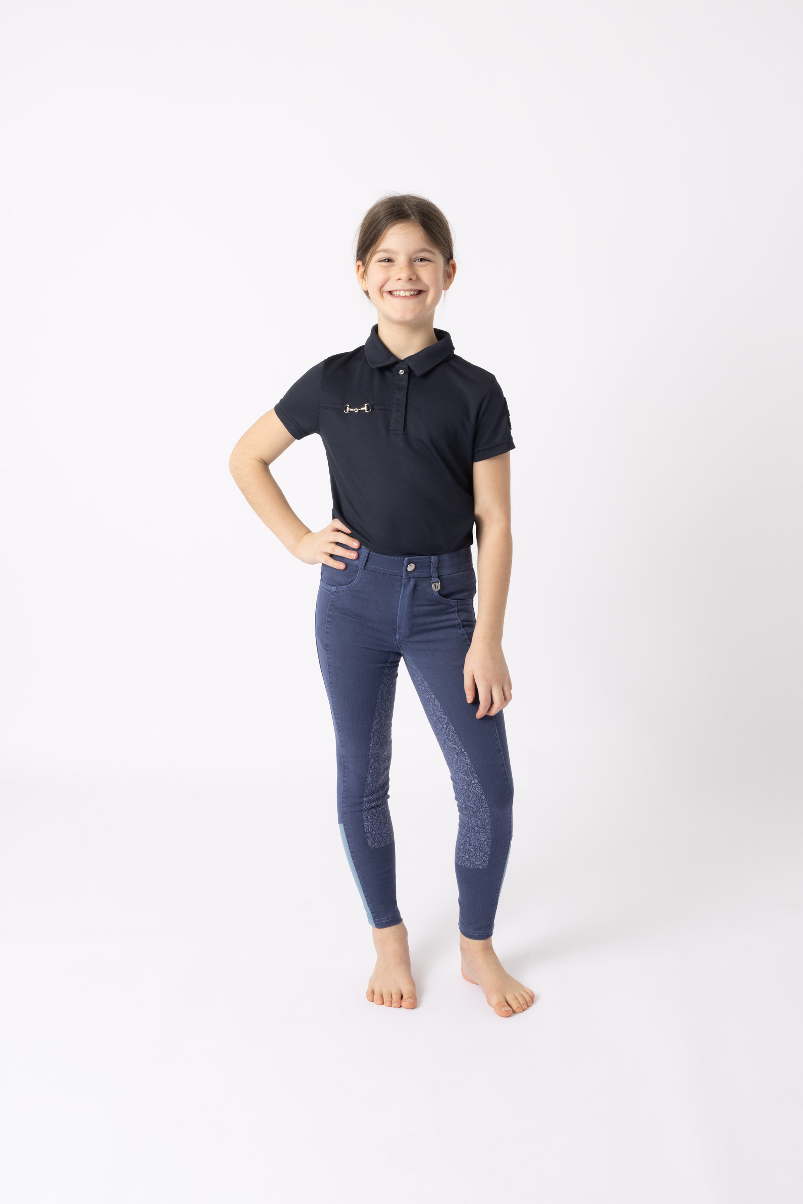 Horze Suki Pantaloni da equitazione con full grip, da bambino