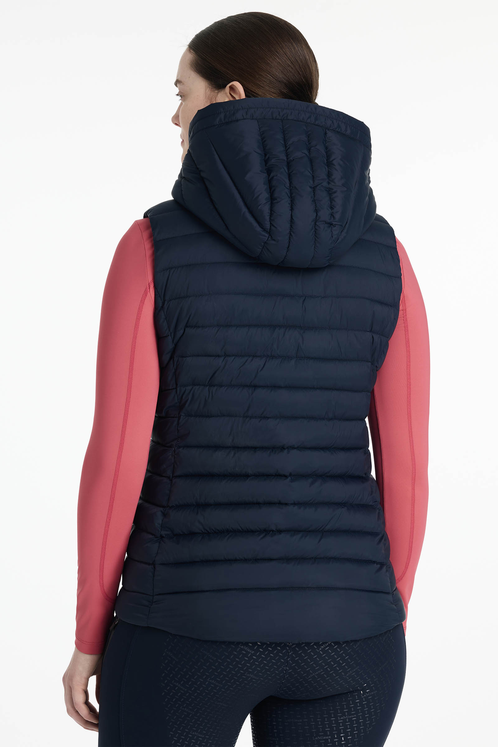 LeMieux Rose gilet imbottito con cappuccio da donna