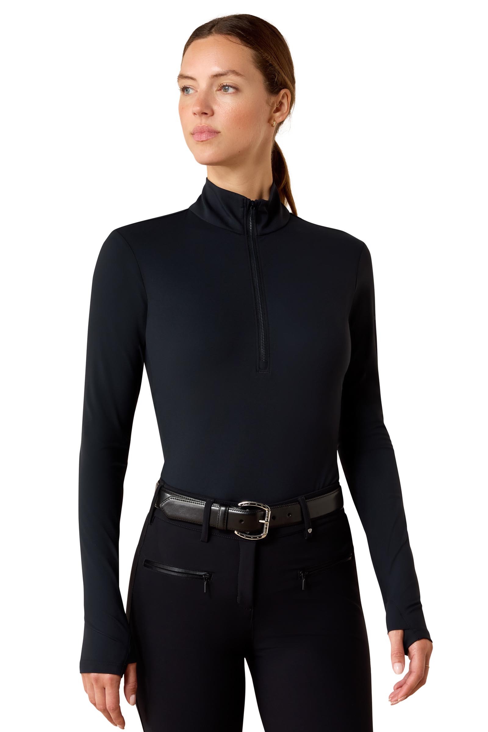 Black Ariat Baselayer SolVeil donna a manica lunga