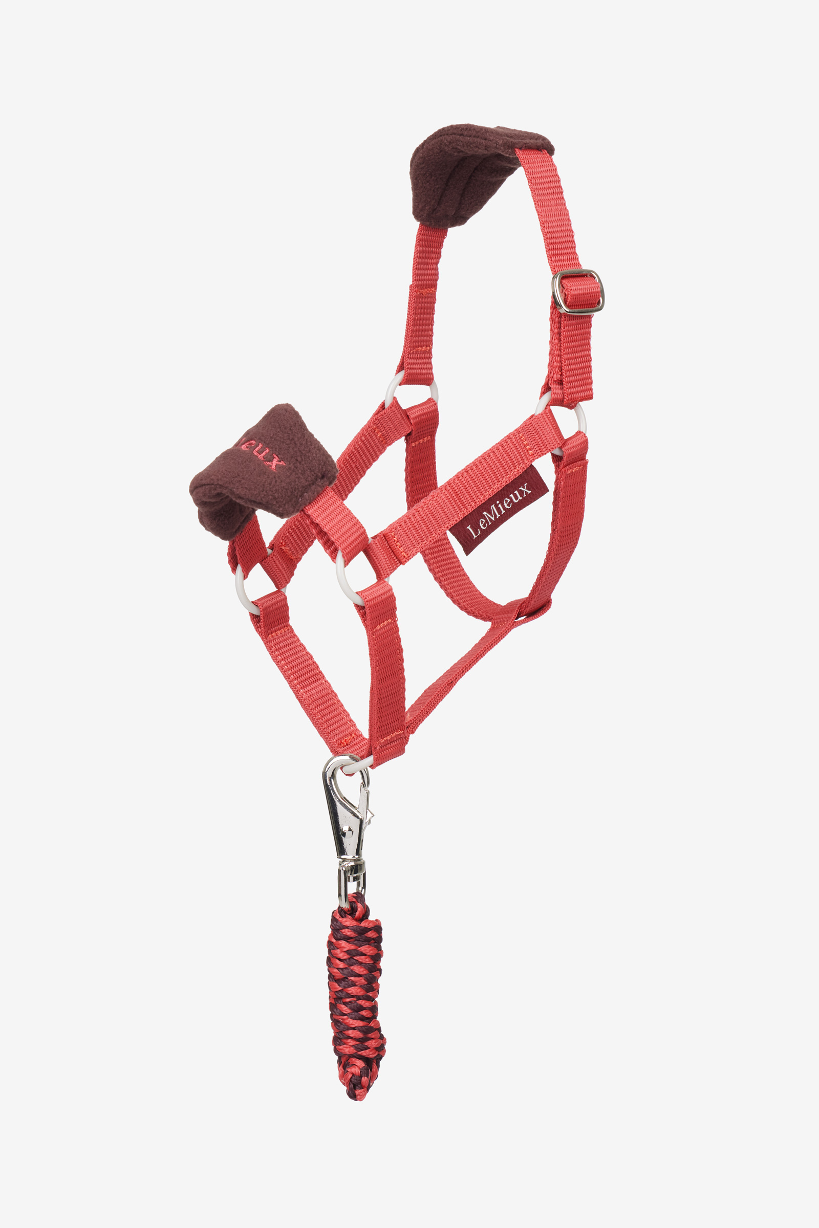 Cranberry LeMieux Vogue cavezza e longhina set per cavallo a bastone