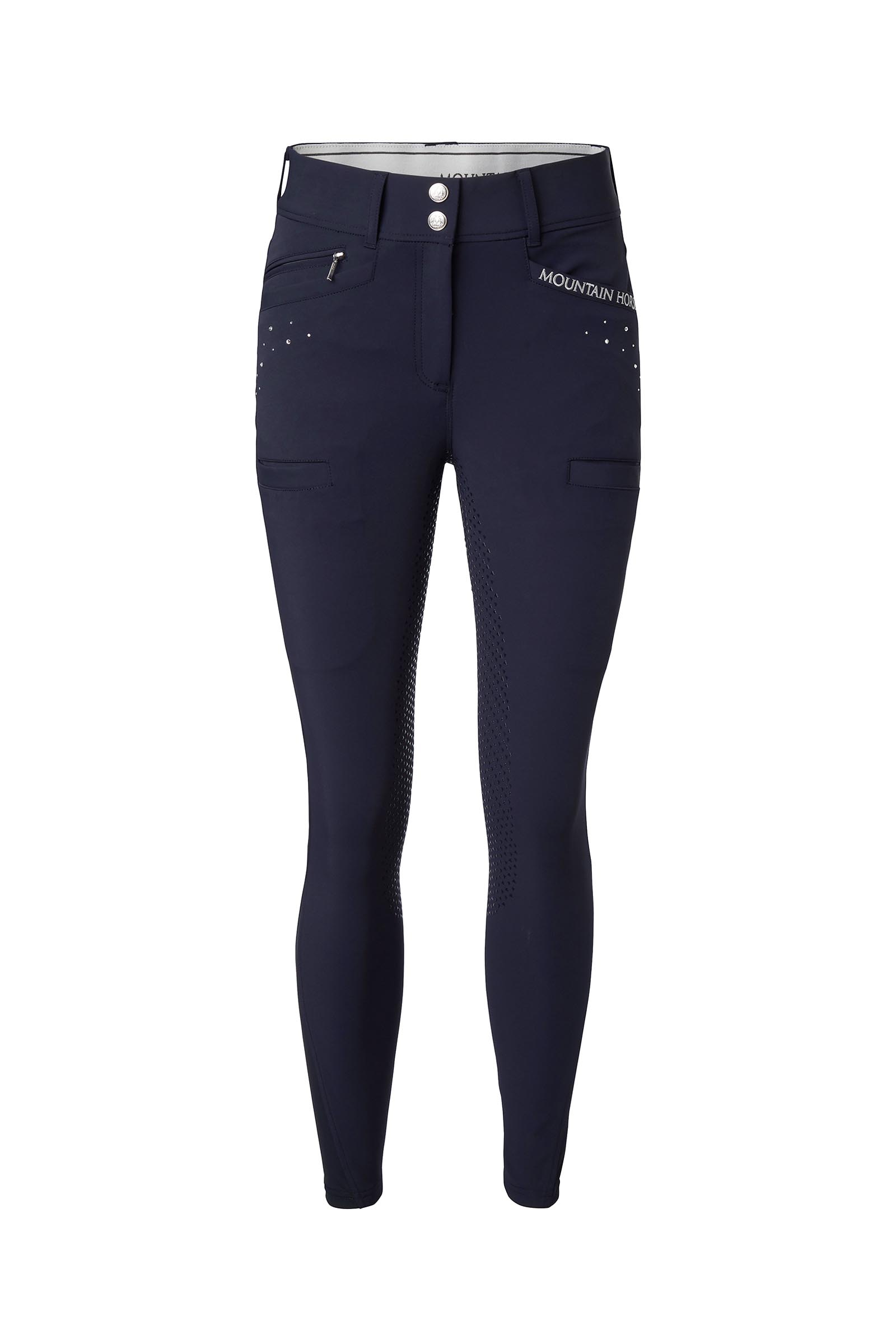 Mountain Horse Chantal pantaloni da equitazione donna full grip con dettagli in strass
