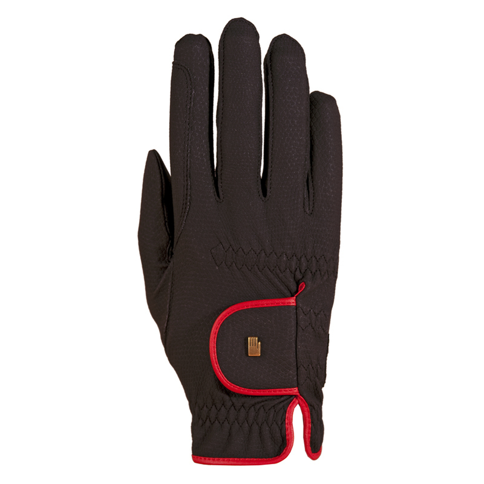 Black/Red Roeckl Lona Guanti bicolori con grip ROECK