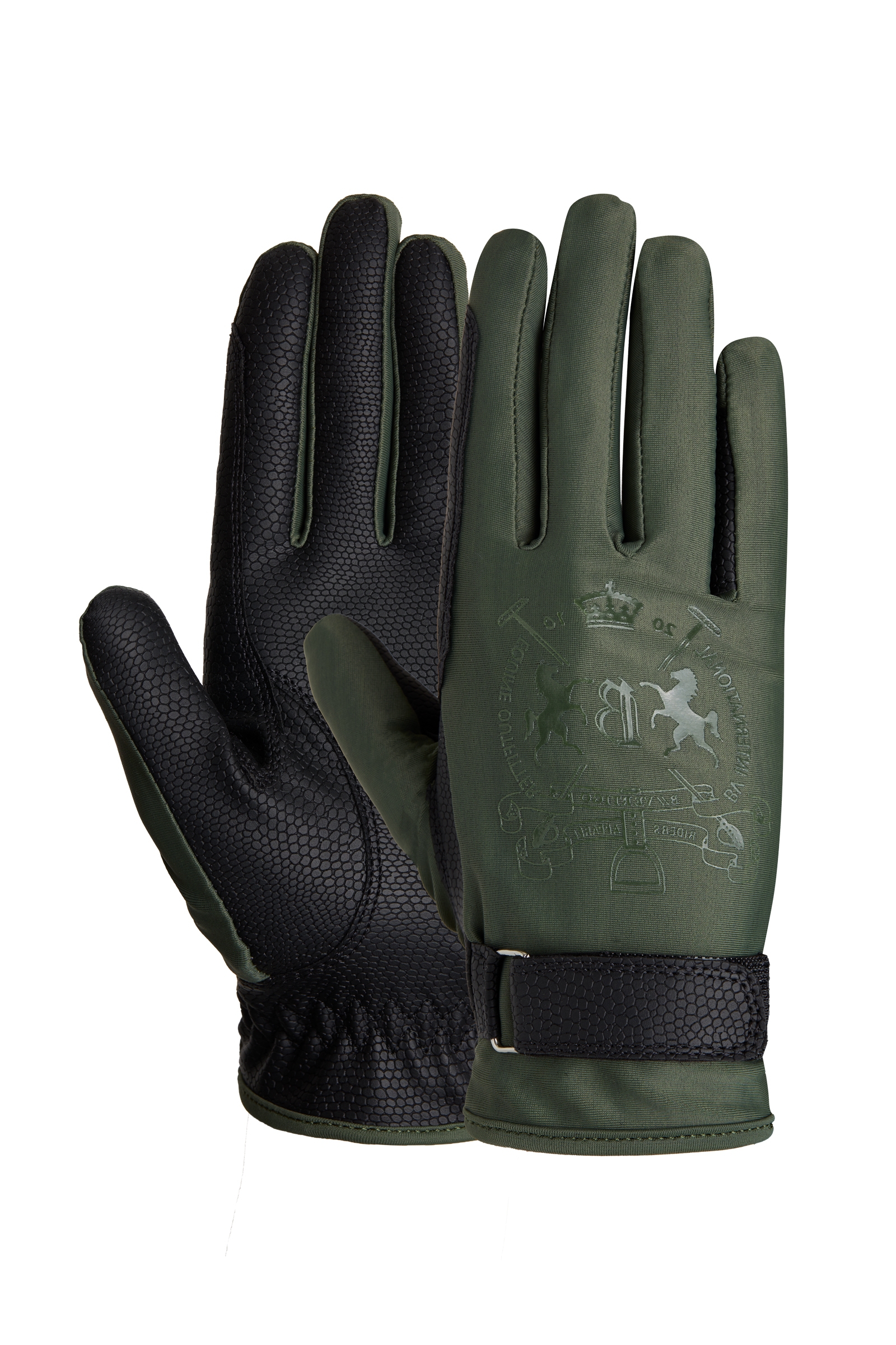 B Vertigo Laia Guanti da equitazione con stampa iconica da donna