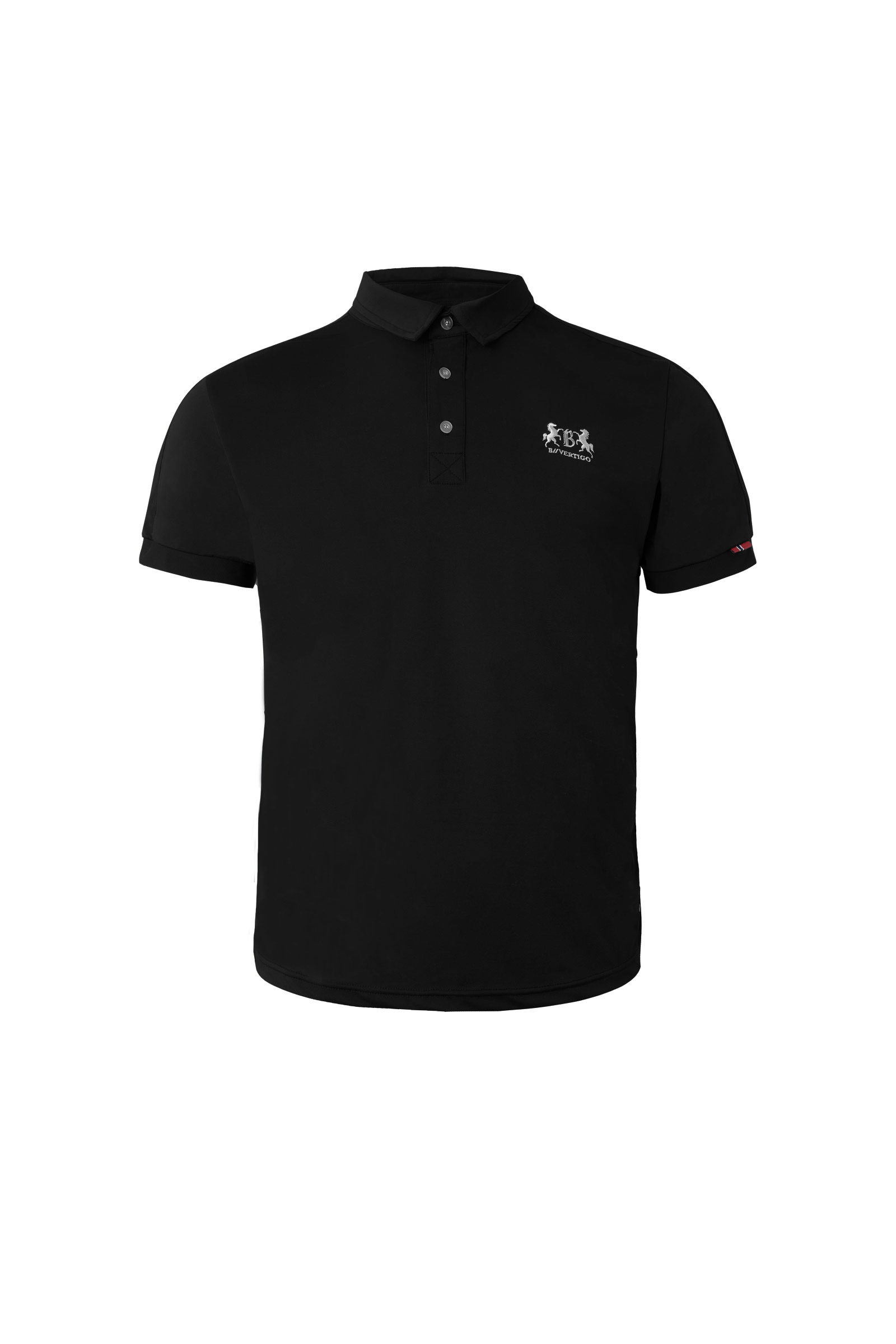 black B Vertigo Flynn Polo funzionale da uomo