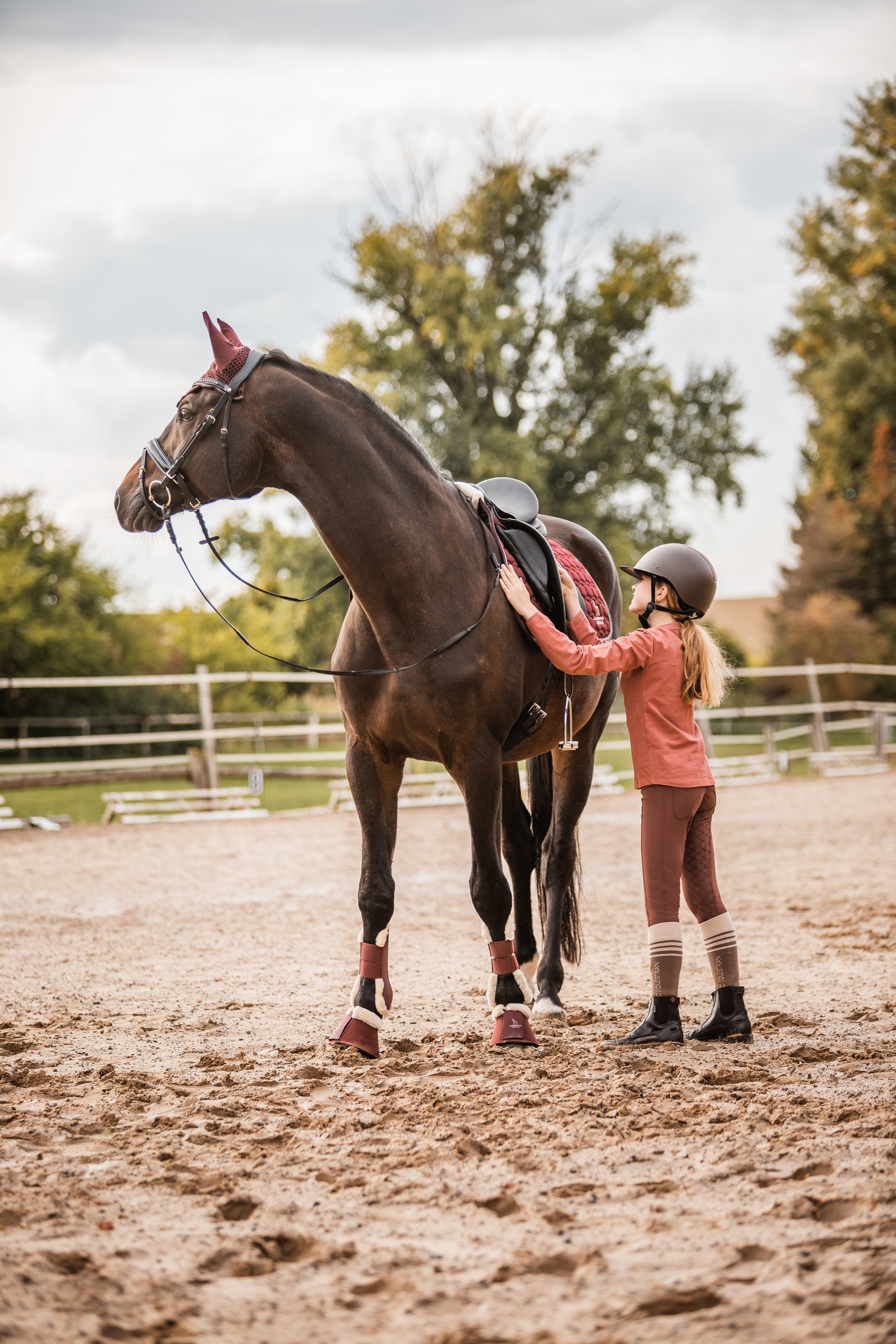 Horze Leighton Teens Pantaloni da equitazione con full grip in silicone e tasca per telefono