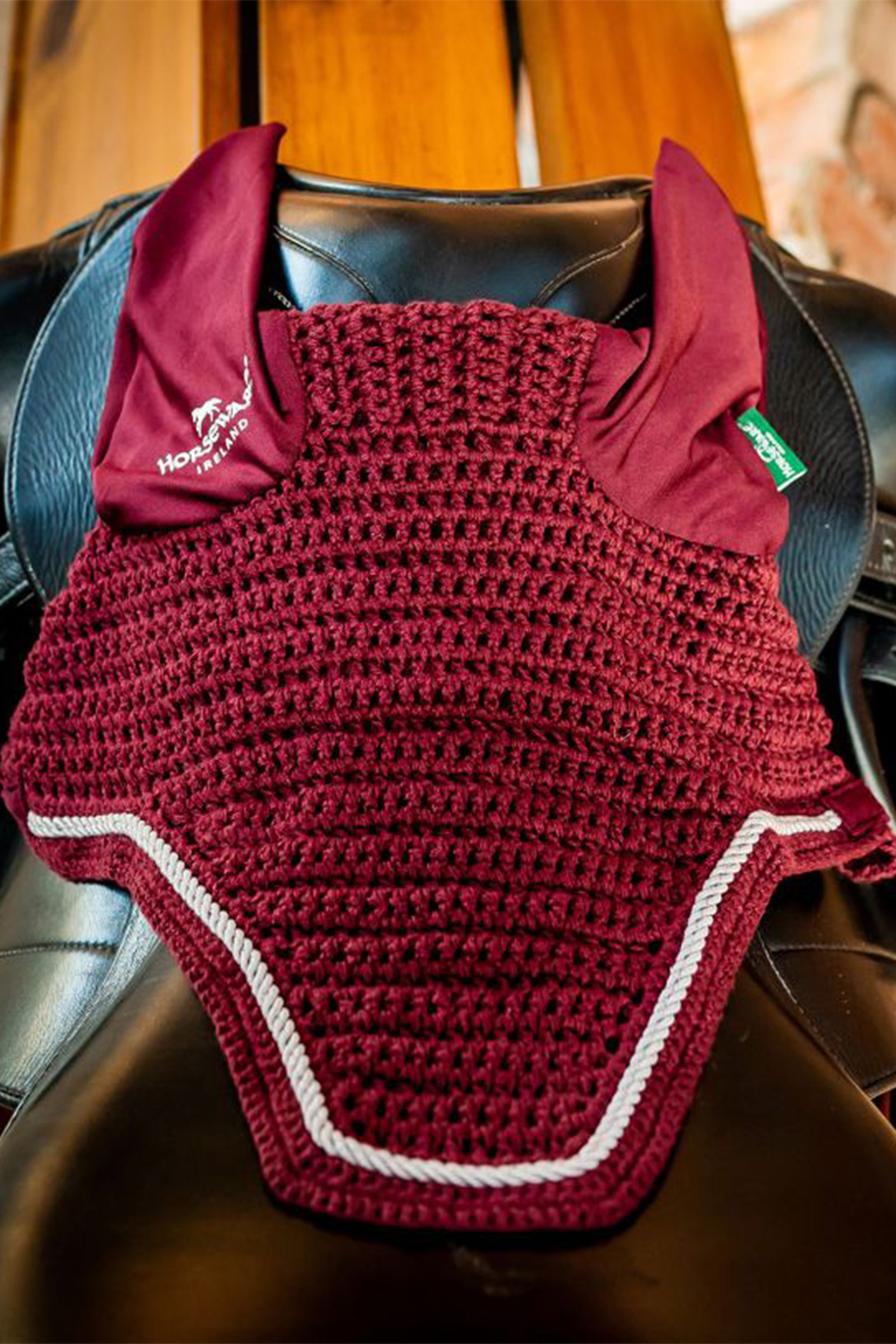 Burgundy Horseware Signature cuffia anti-mosche