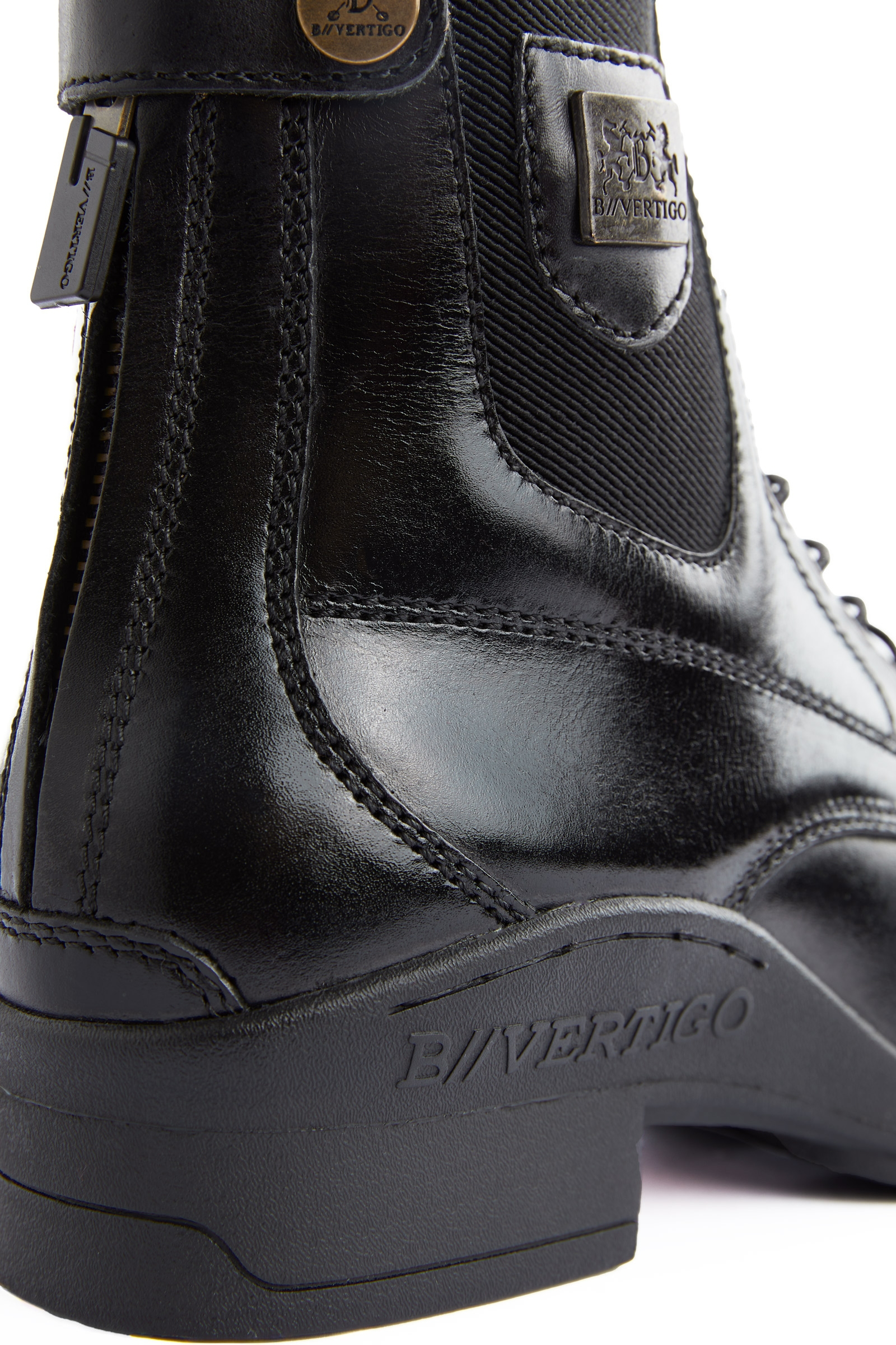 B Vertigo Jupiter Stivali Jodhpur in pelle con lacci sul davanti da donna