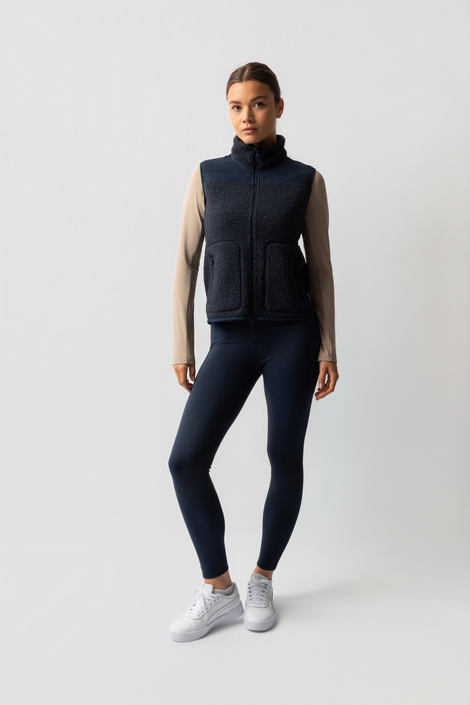 Horze Adira gilet in teddy fleece da donna