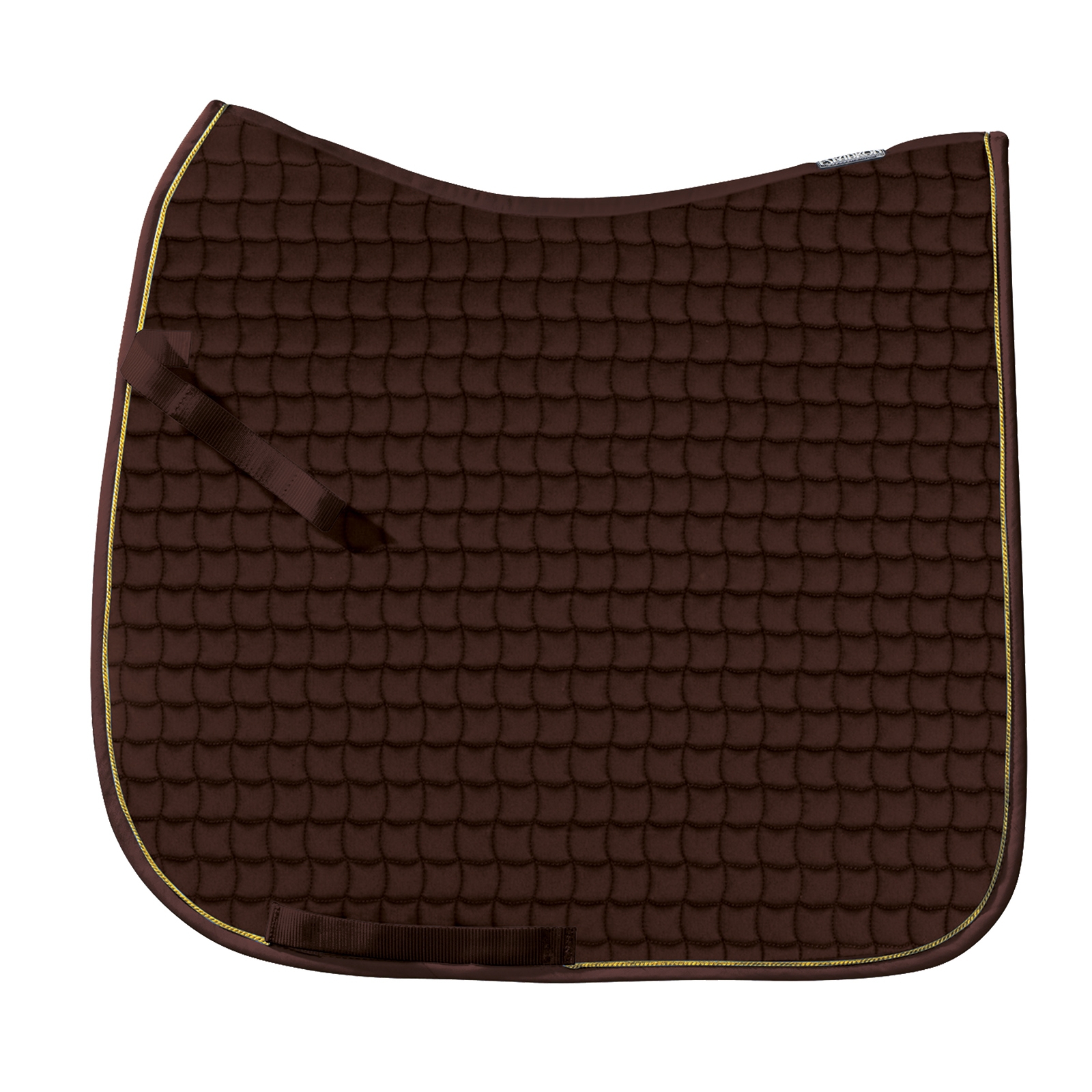 Dark Brown Eskadron Sottosella dorato da dressage in cotone