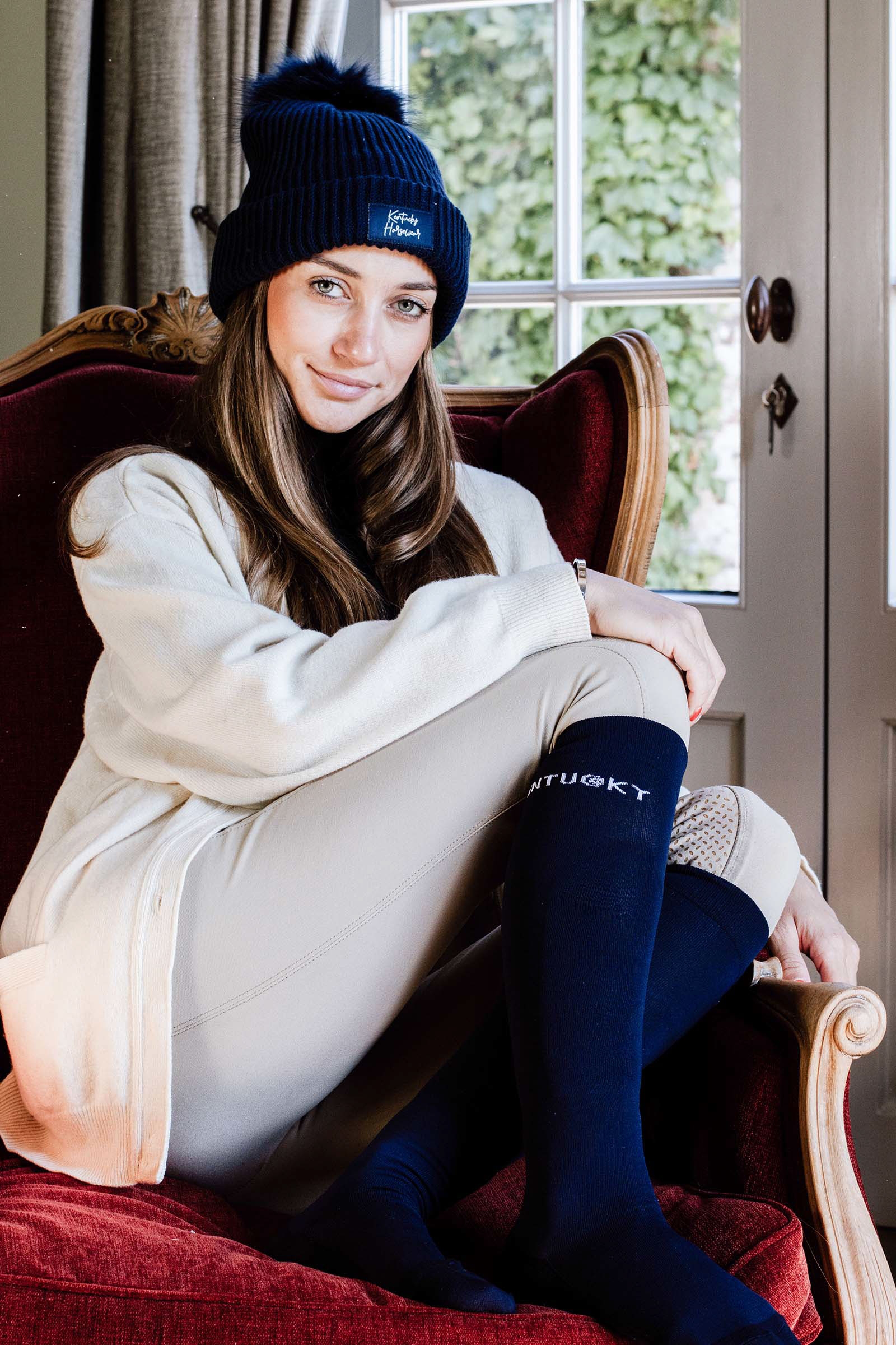 DB/AB Kentucky Horsewear Berretto con pompon