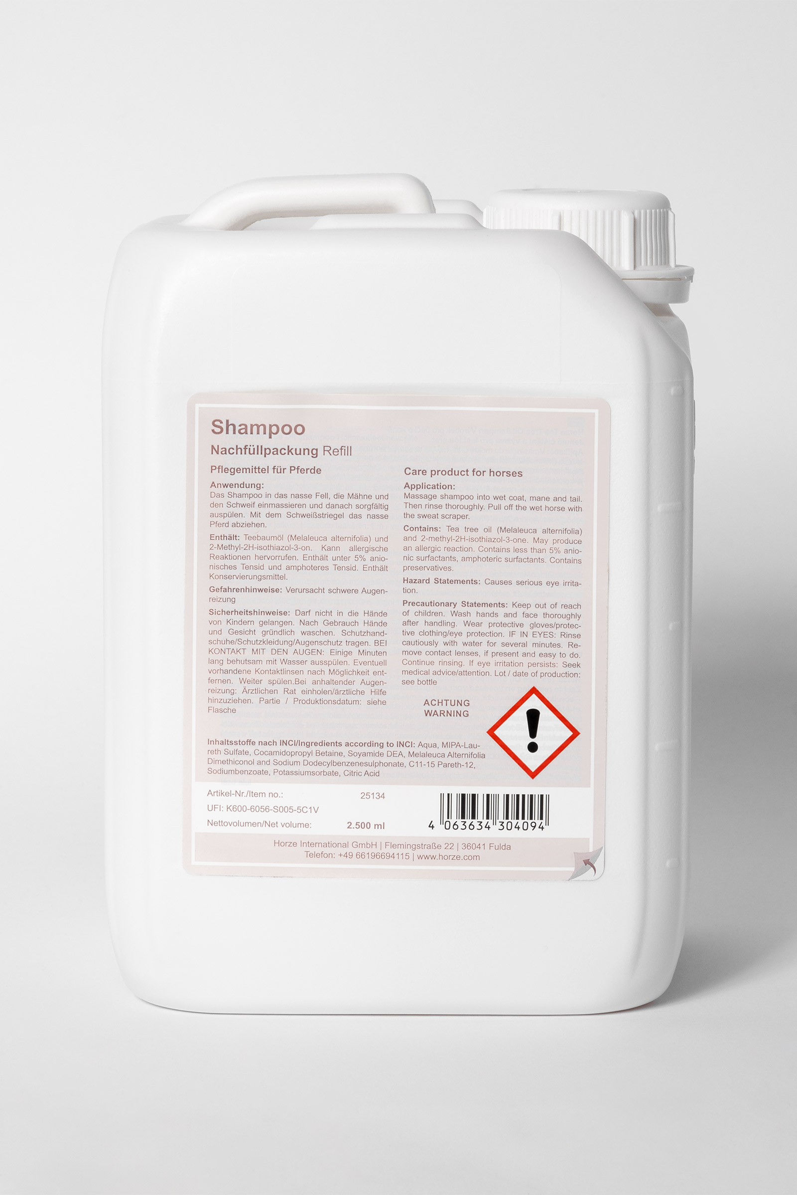 Horze Ricarica per shampoo olio dell'albero del tè da 2,5 l