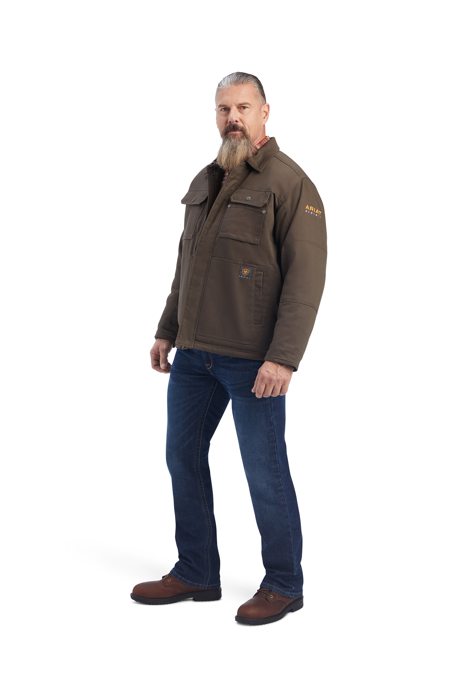 Ariat Rebar DuraCanvas Cappotto da uomo foderato in sherpa