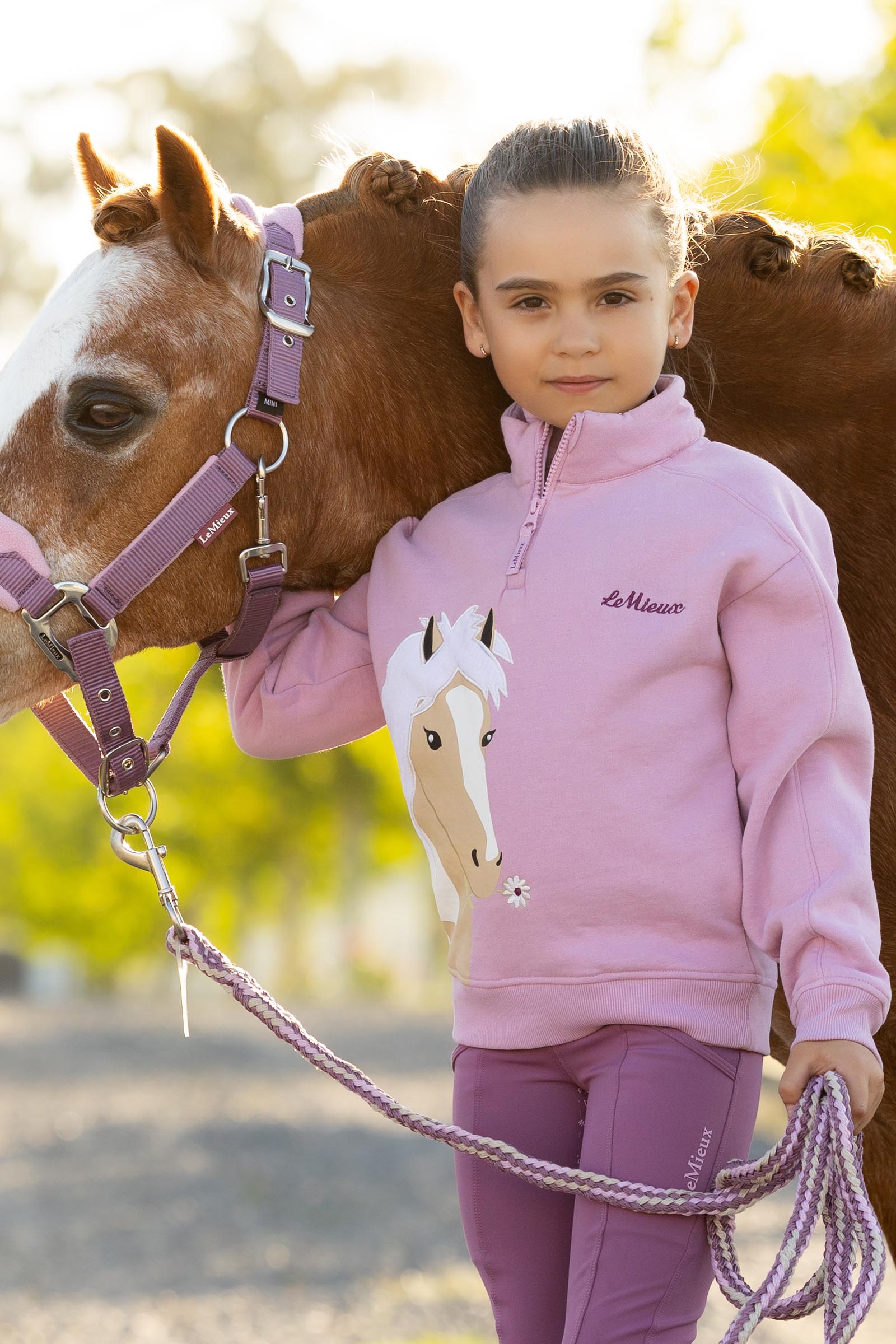 LeMieux Mini Quinn felpa per bambini con zip a quarto