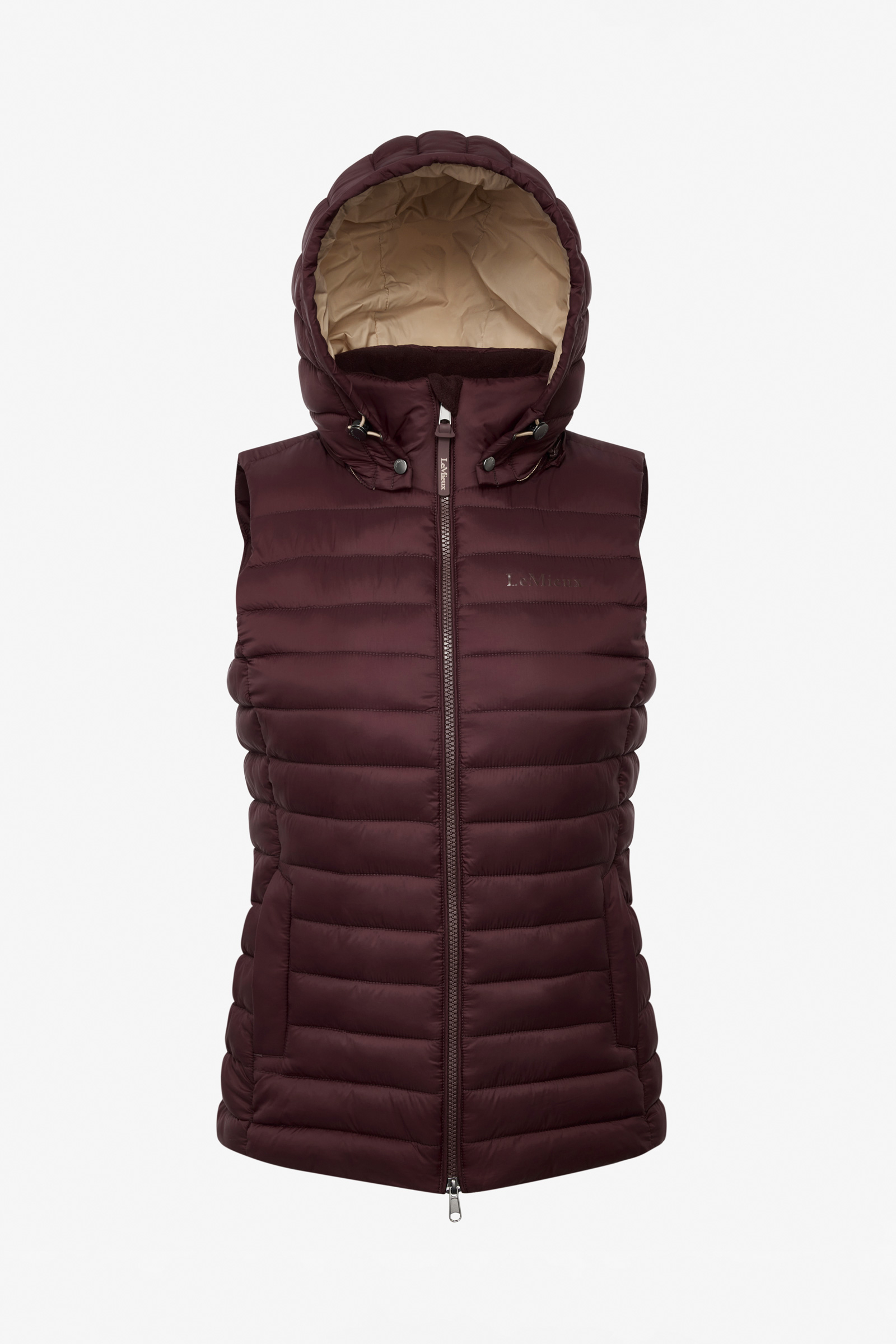 LeMieux Rose gilet imbottito con cappuccio da donna