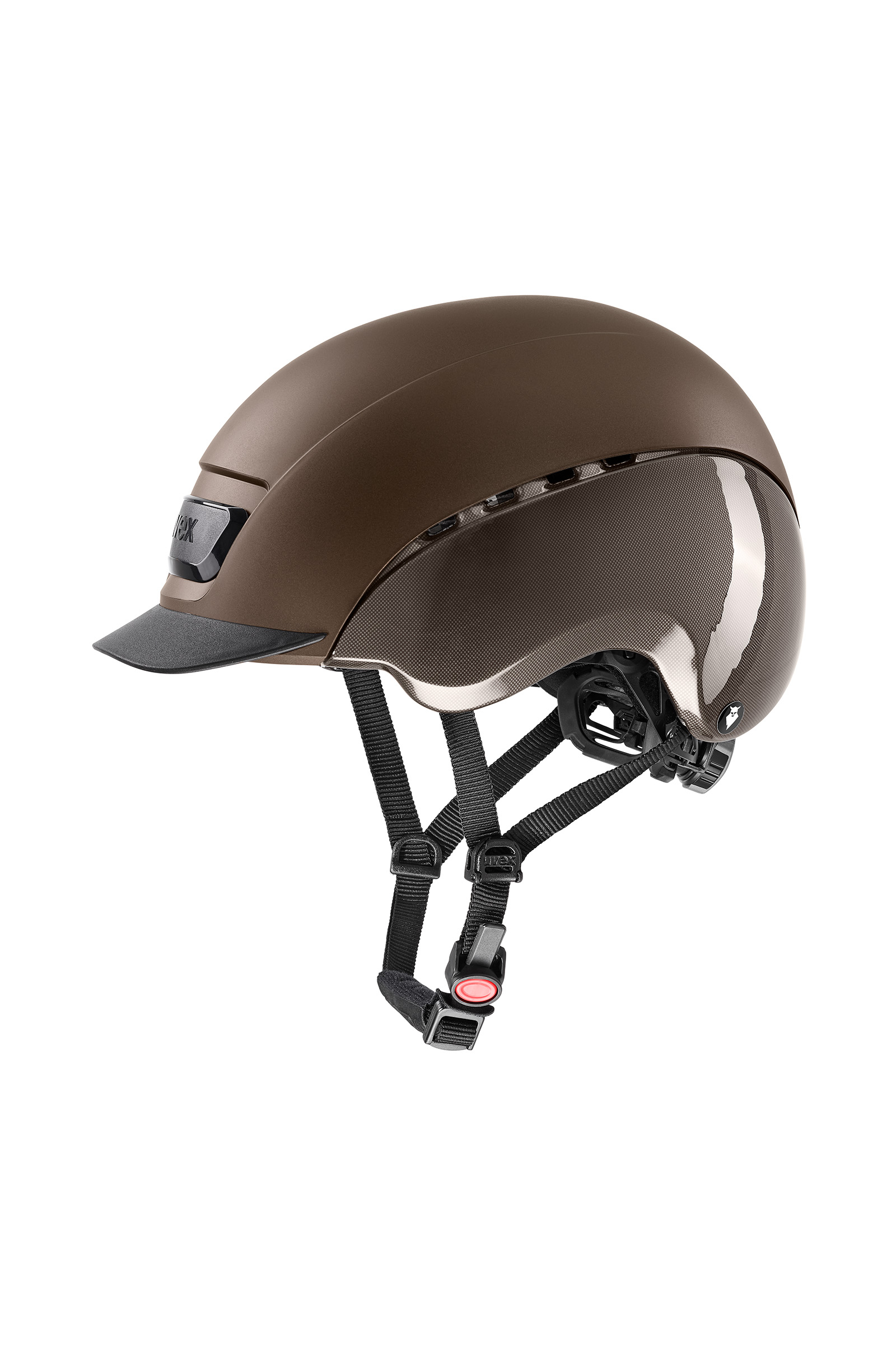 Dark Brown Casco da equitazione Uvex elexxion tocsen