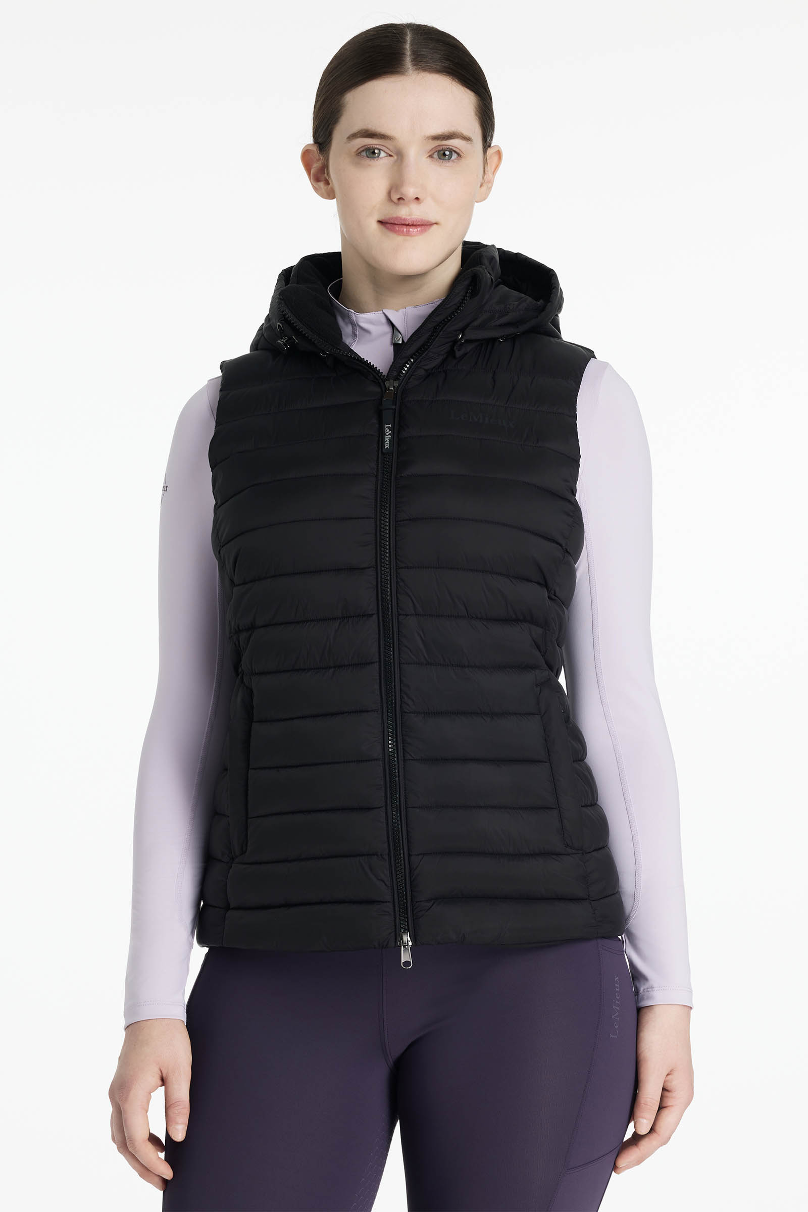 LeMieux Rose gilet imbottito con cappuccio da donna