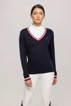 Tommy Hilfiger Equestrian Indiana maglione con scollo a V da donna