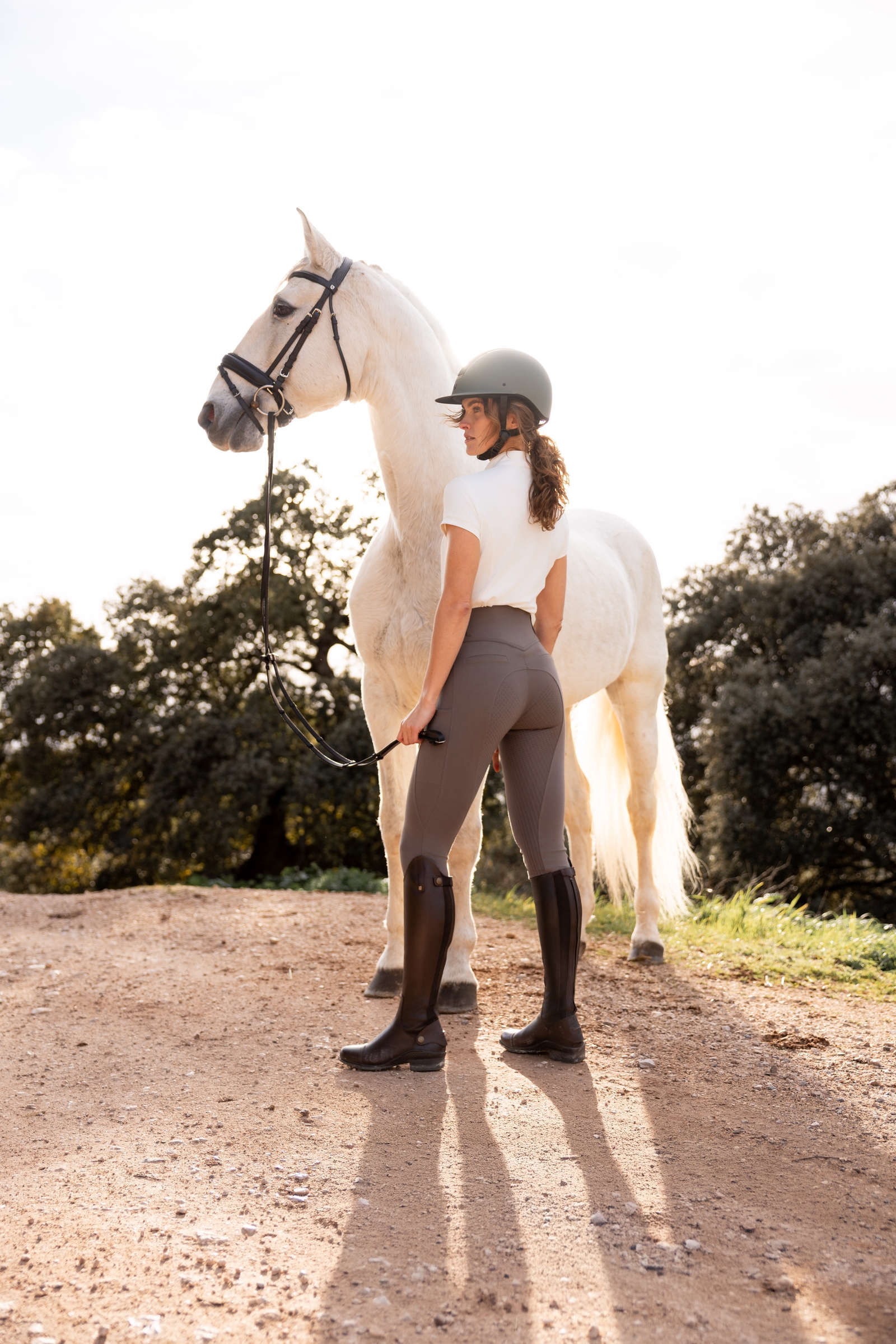 Horze Mira Pantaloni da equitazione a vita alta con full seat in silicone da donna