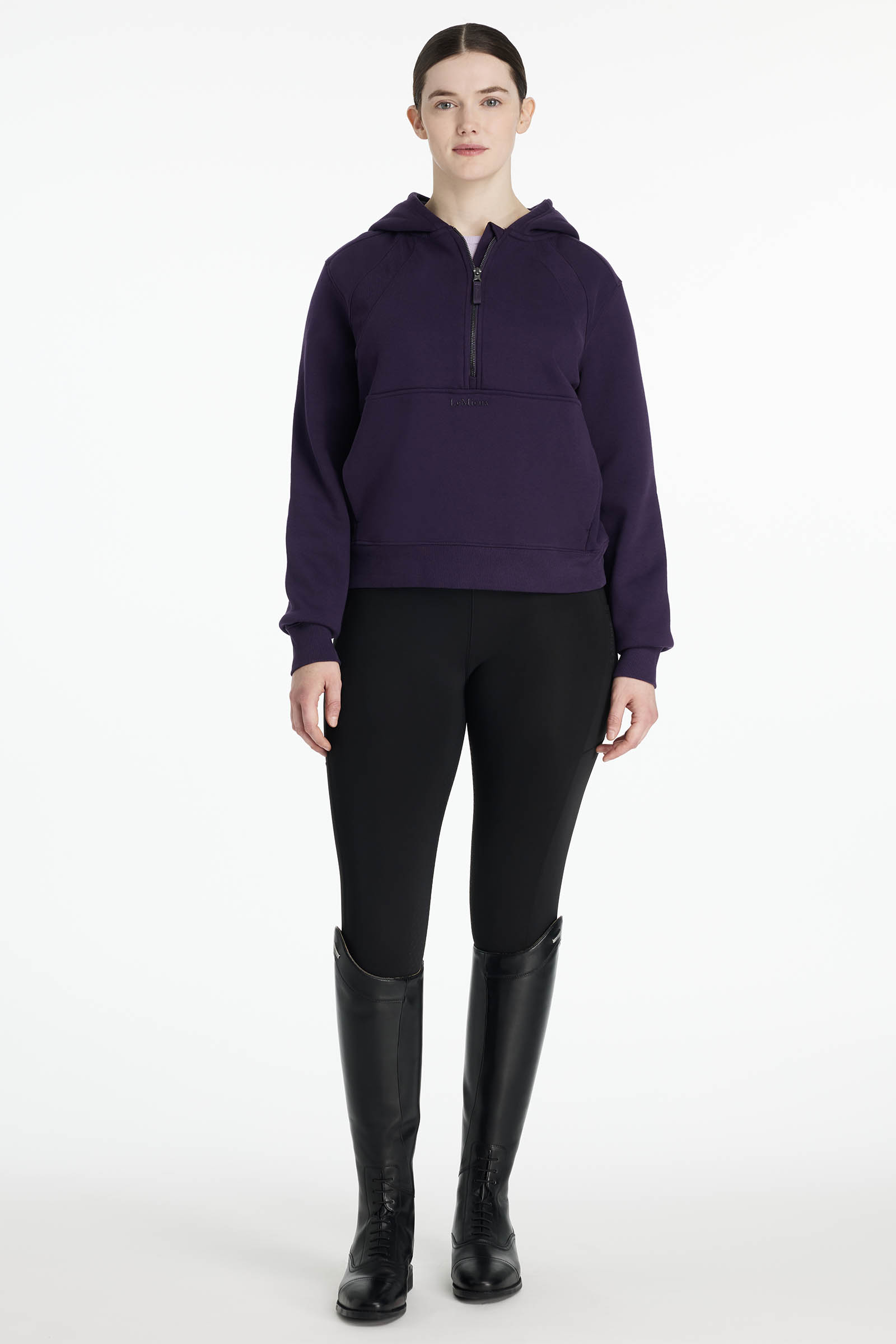 LeMieux Henrietta felpa con cappuccio da donna con mezza zip