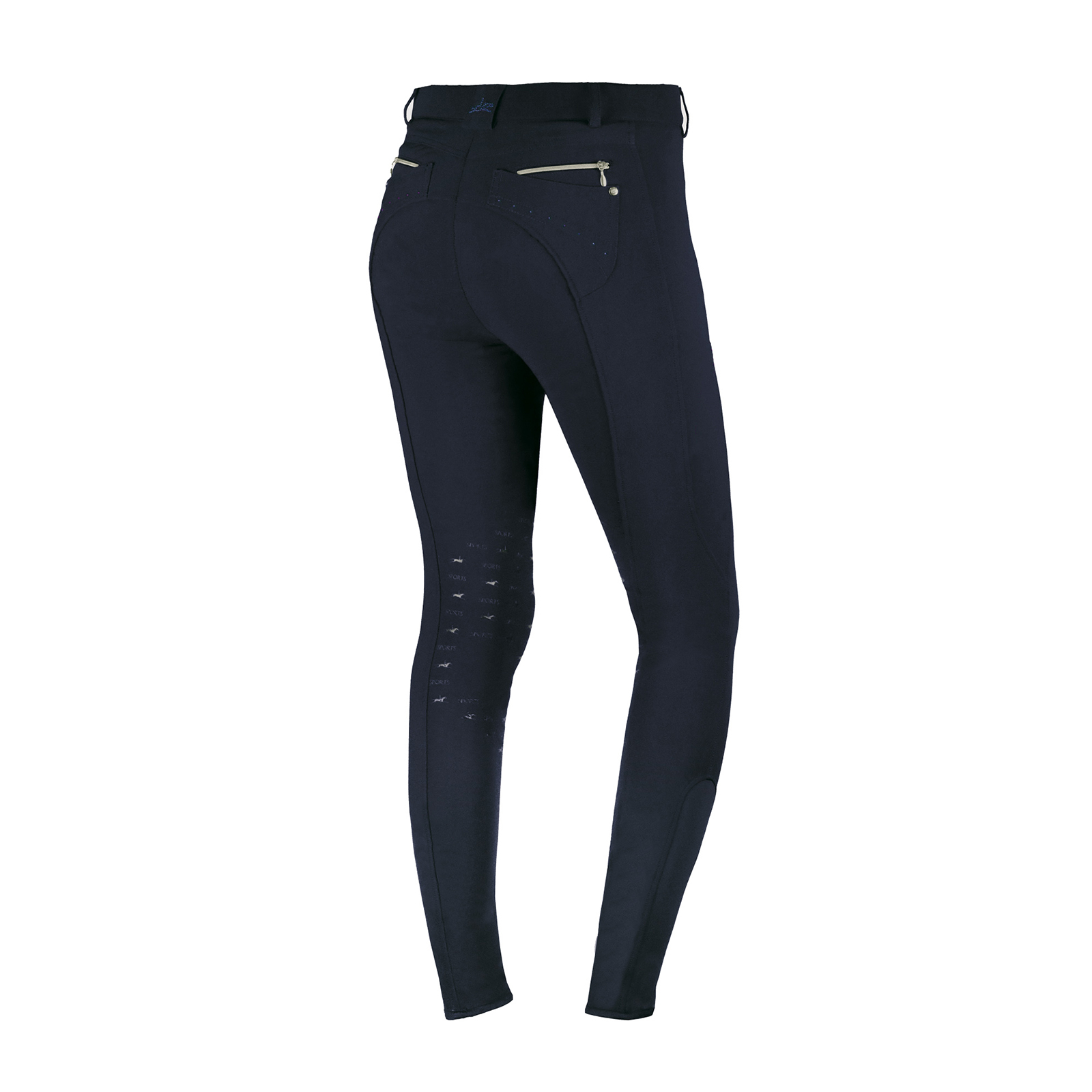 Midnight dark blue Pantaloni Schockem&ouml;hle Sports Venus con toppa al ginocchio da donna
