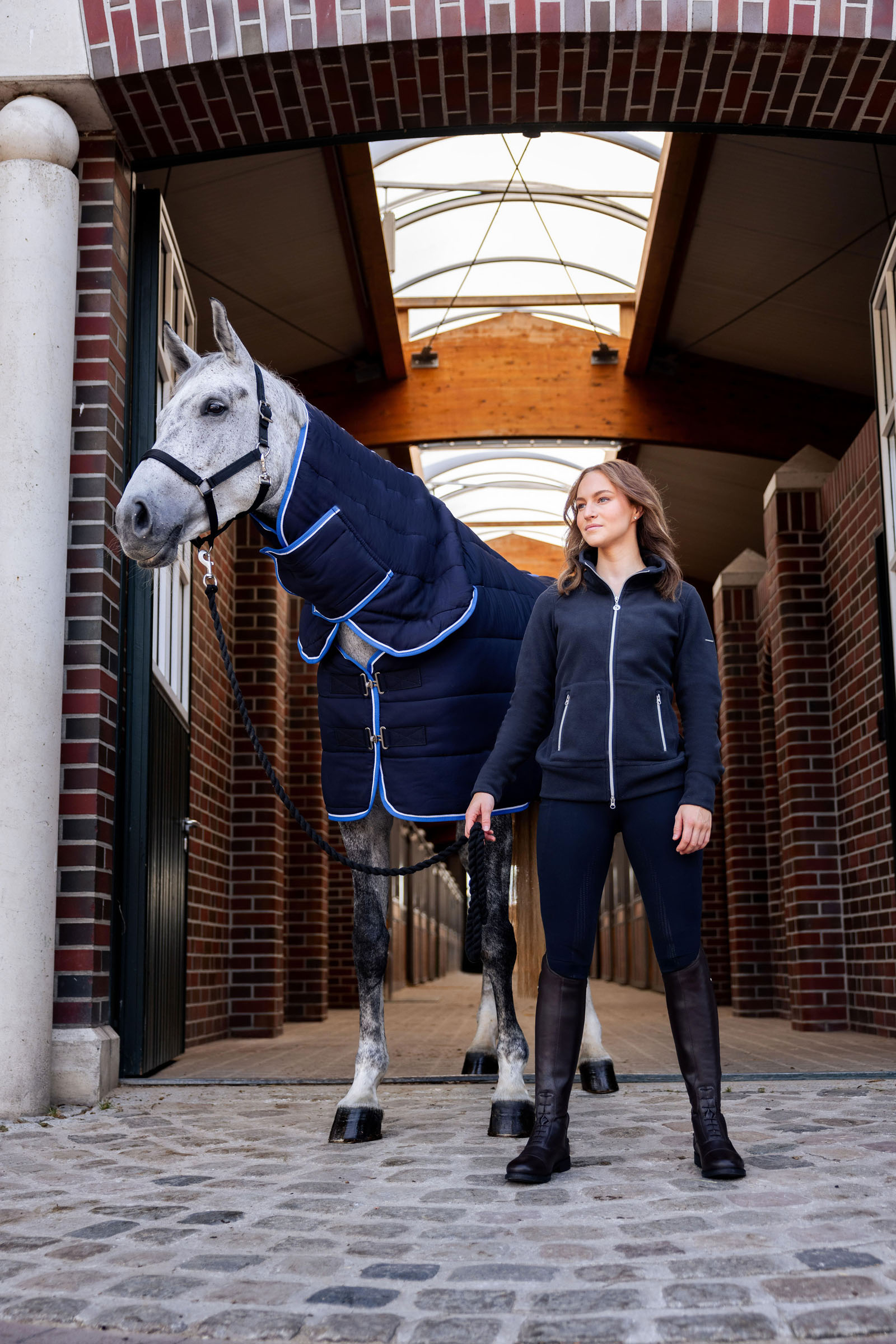 Horze Glasgow Coperta da scuderia/Sotto coperta con collo intero, 150 g