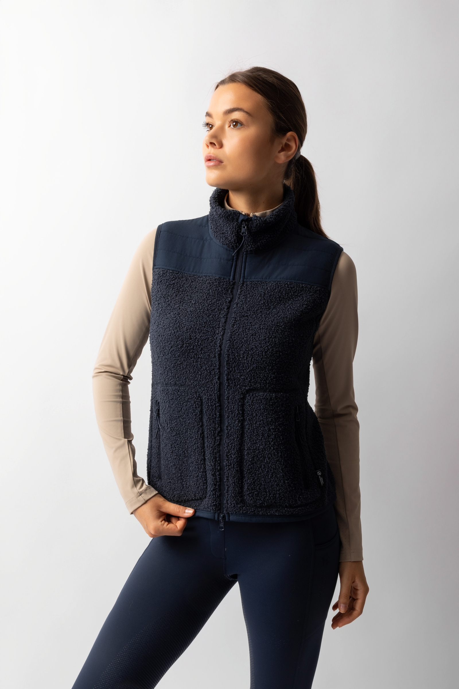 Horze Adira gilet in teddy fleece da donna