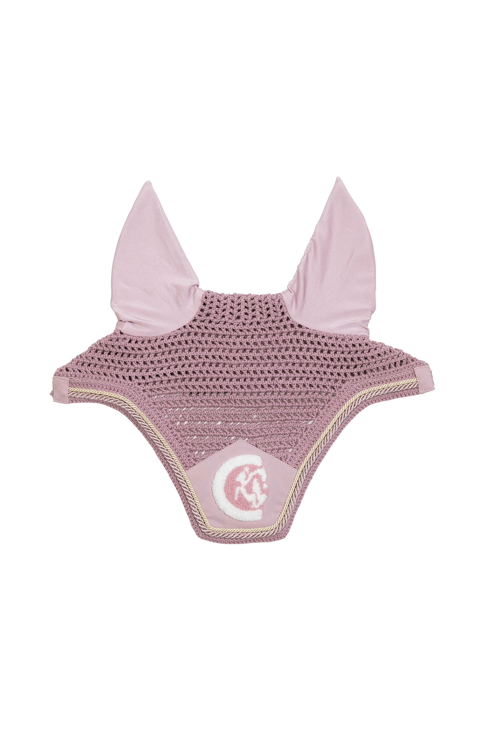 light rose Kentucky Horsewear maschera anti-insetti Wellington 3D Logo rope