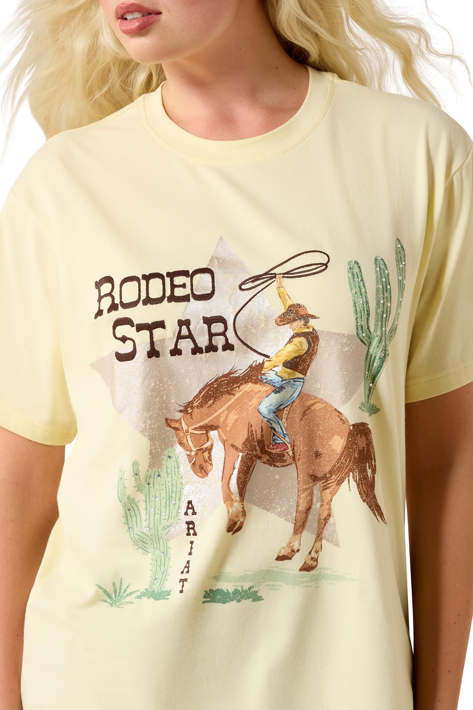 Ariat T-shirt Rodeo Star stile boyfriend da donna  