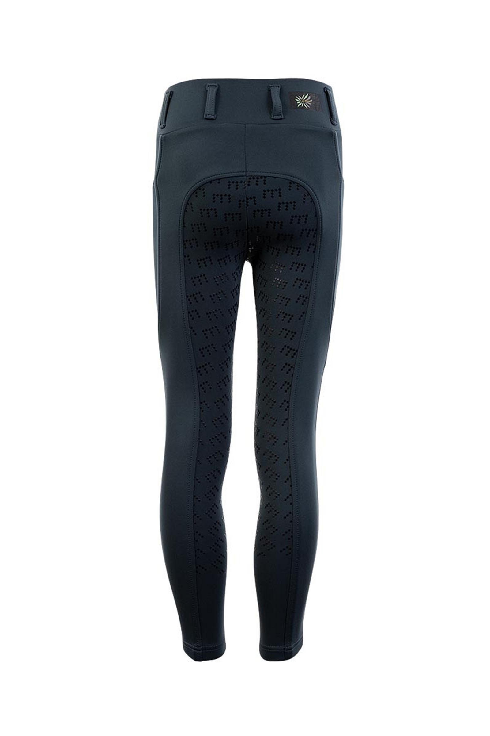 Midnight Navy BR Mini Kids riding treggings con seduta in silicone
