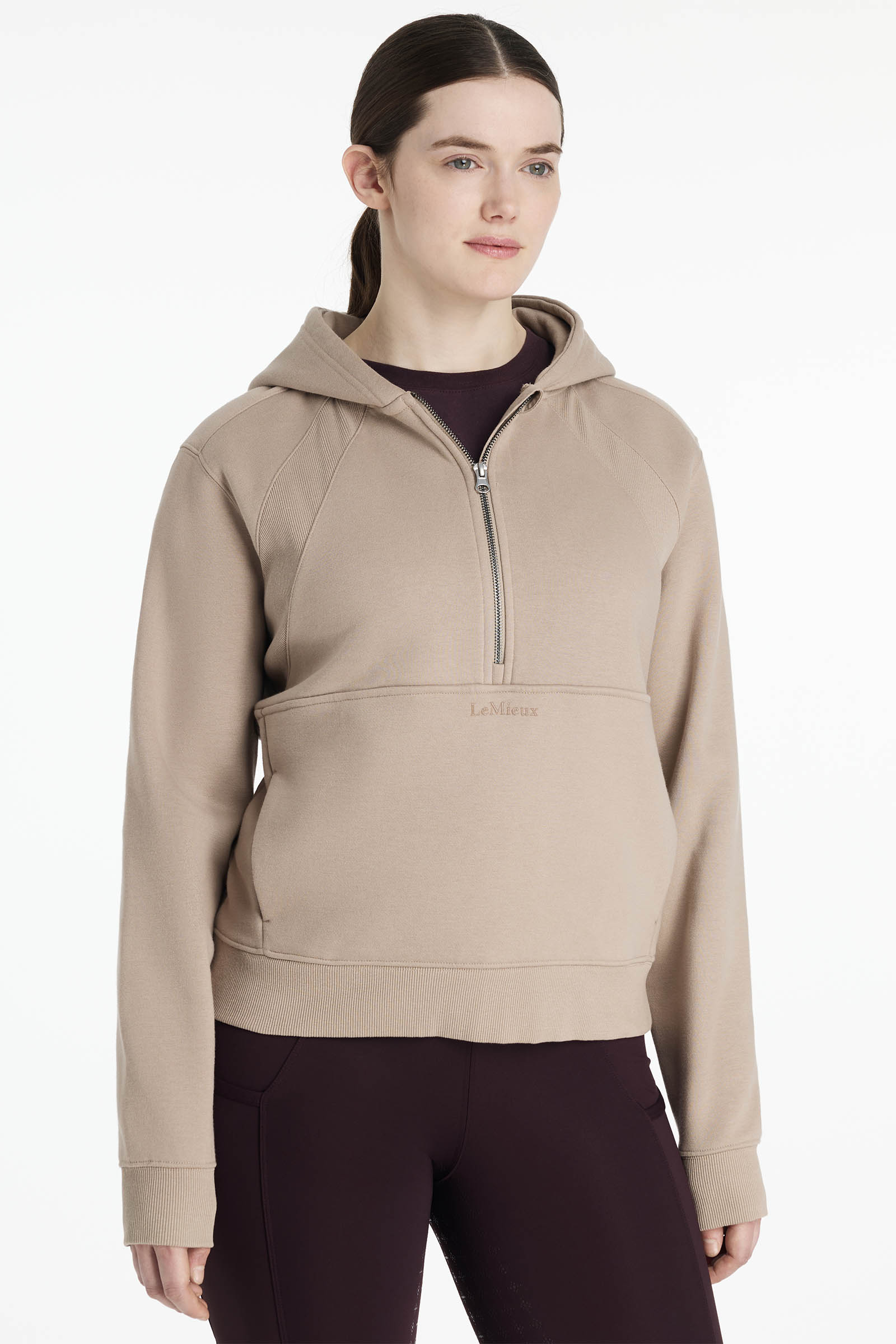 LeMieux Henrietta felpa con cappuccio da donna con mezza zip
