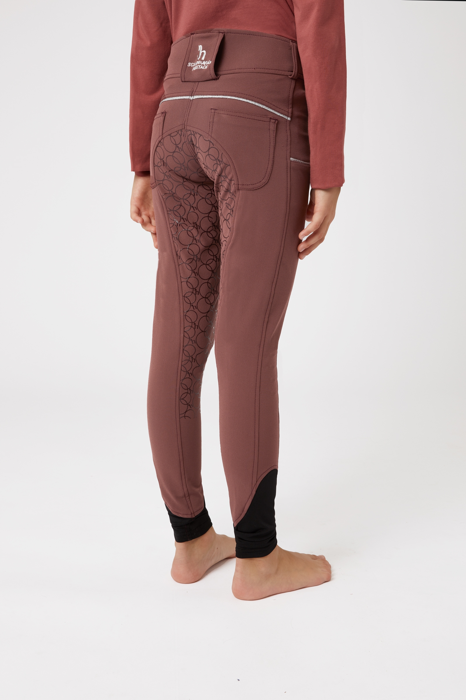 Horze Leighton Teens Pantaloni da equitazione con full grip in silicone e tasca per telefono