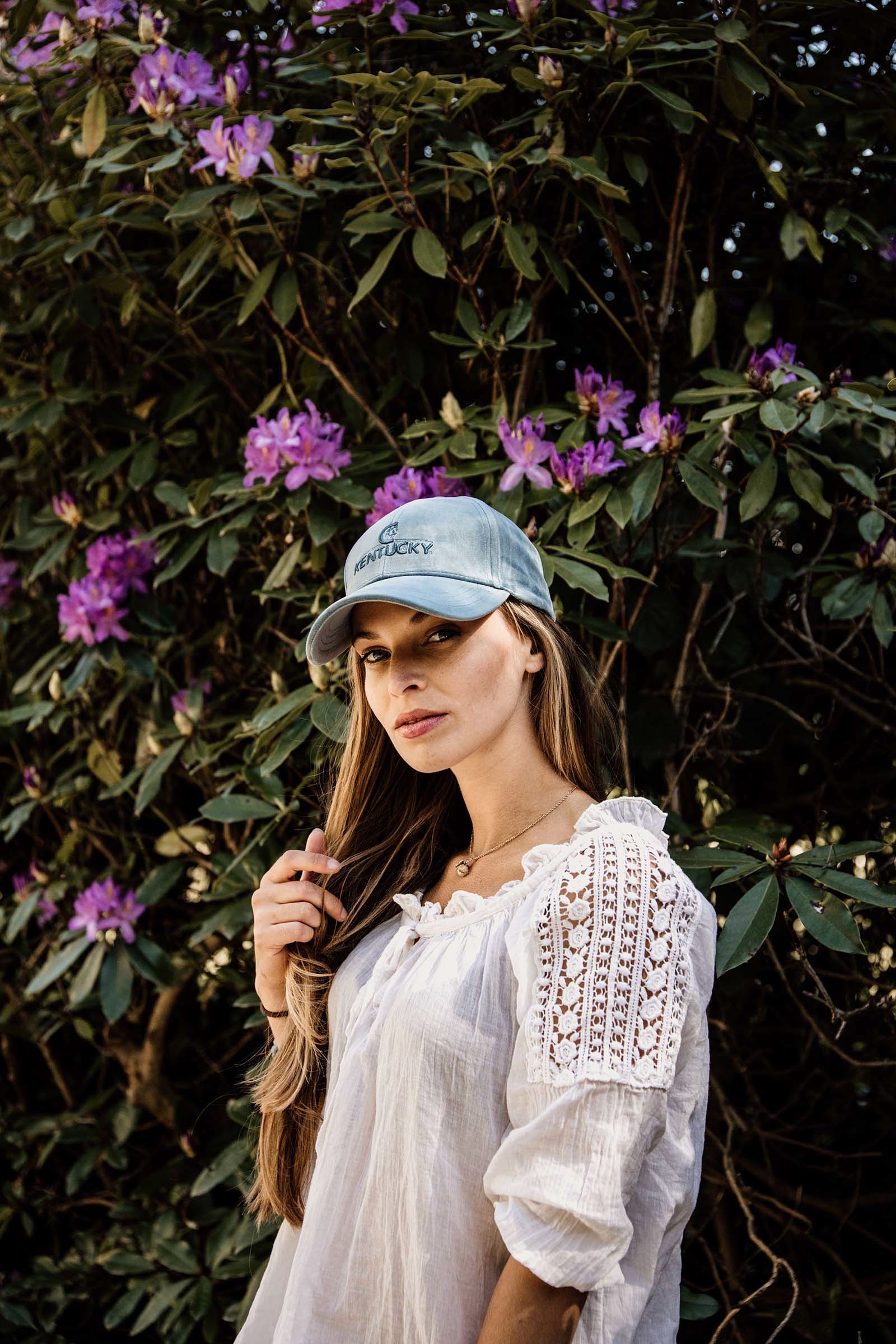 Light Blue Kentucky Horsewear Cappello in velluto