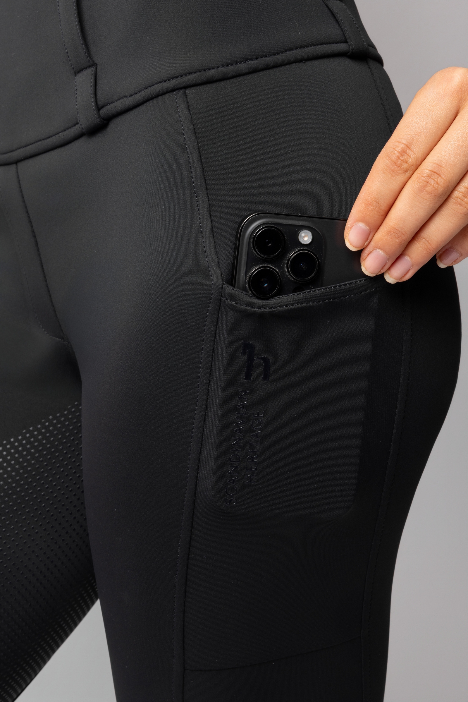 Horze Anya leggings da equitazione donna con full seat in silicone UPF 50+