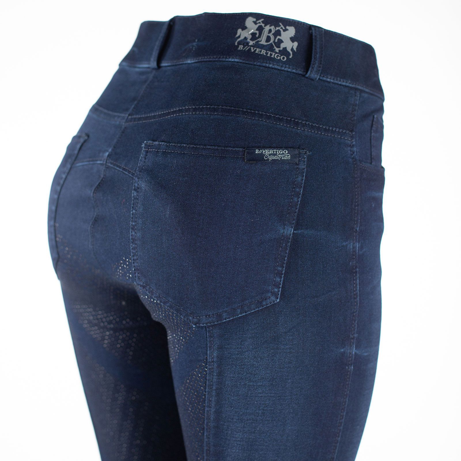 B Vertigo Elle Pantaloni da equitazione in denim da donna con full seat in silicone