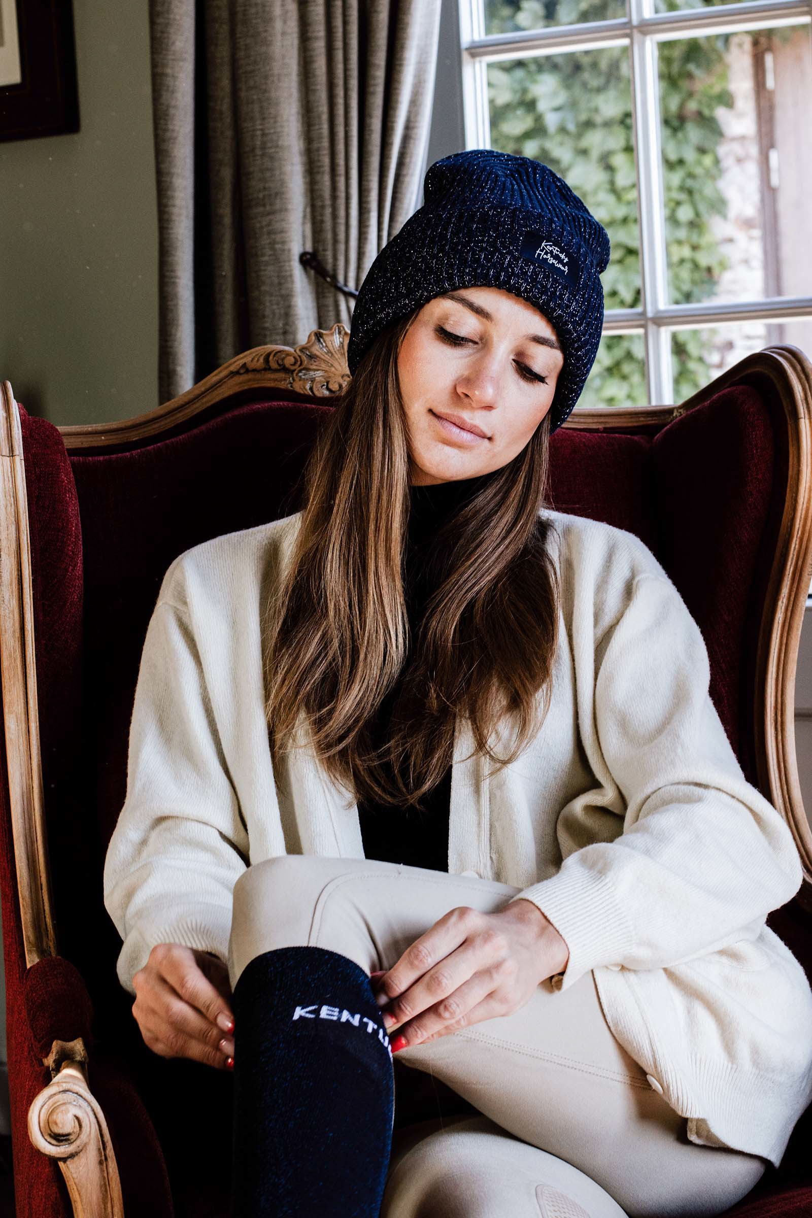 DB/AB Kentucky Horsewear Berretto con glitter