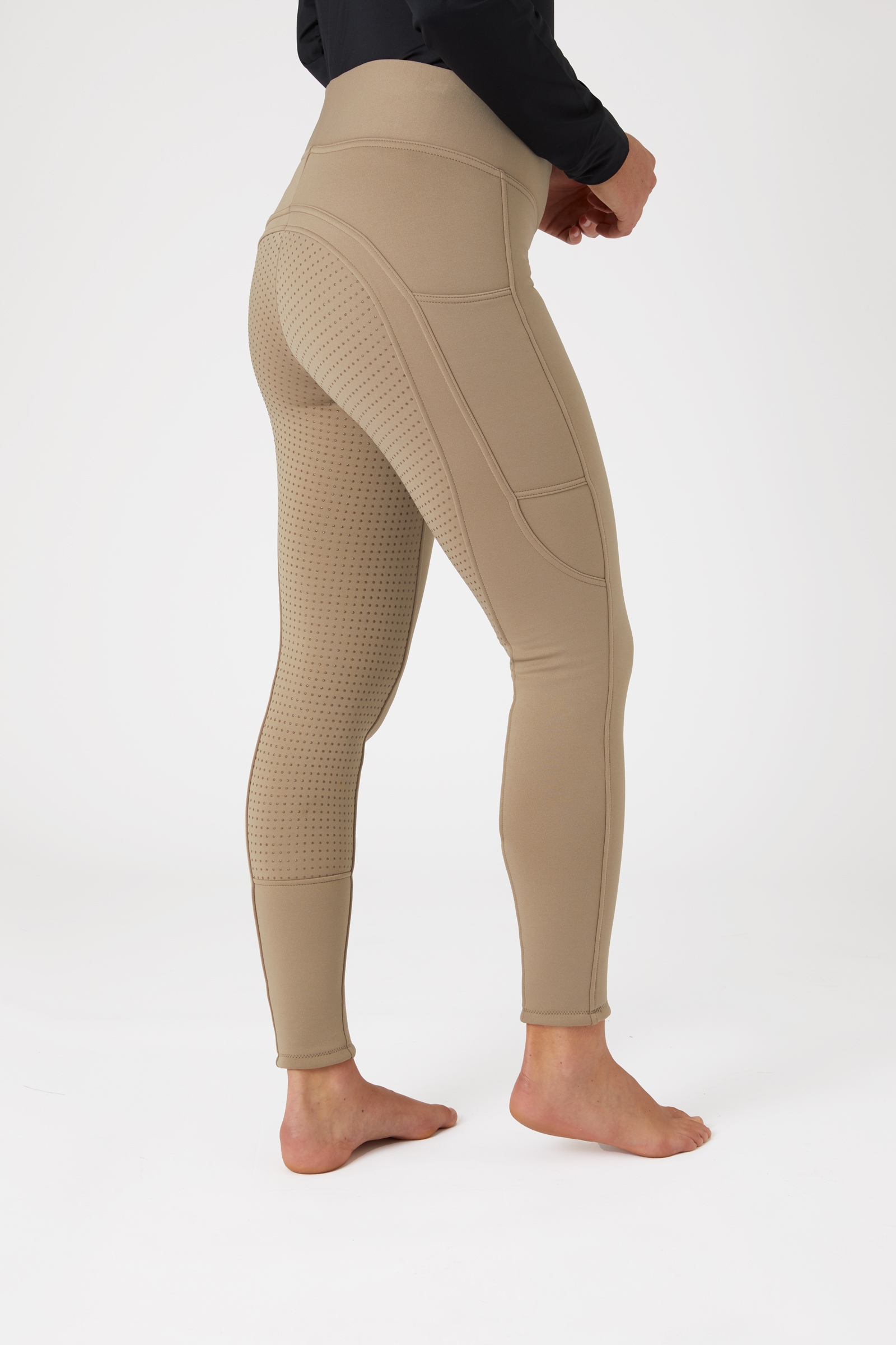 Horze Active Leggins invernali da equitazione per donna con FS e tasca per telefono