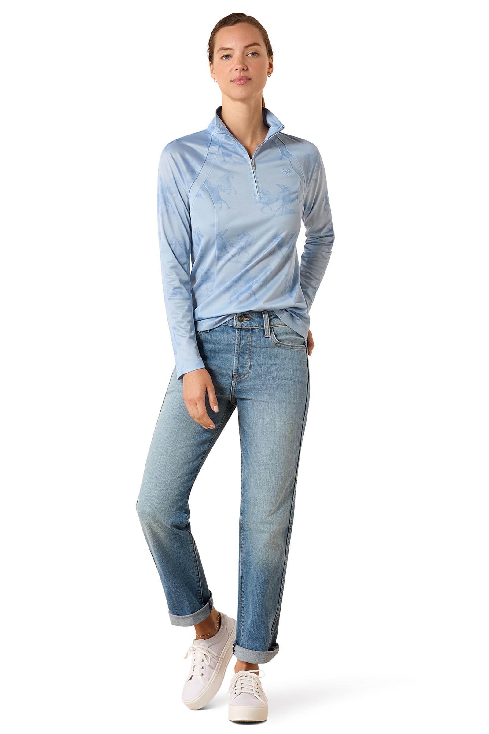 Ariat Baselayer Sunstopper 3.0 donna con zip 1/4