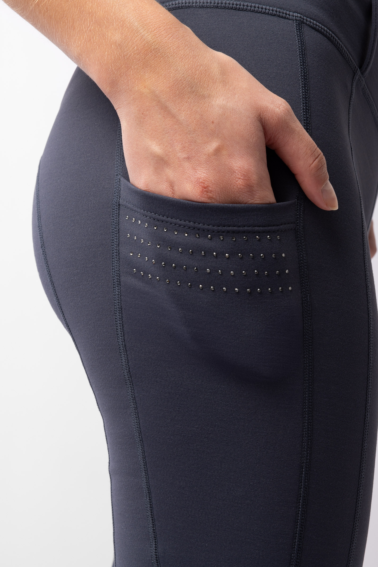 Leggings da equitazione con grip completo Horze Serena per la mezza stagione