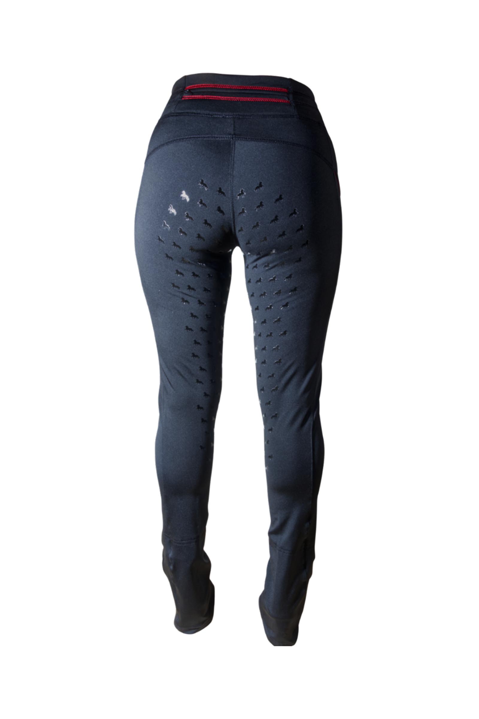 Karlslund Galdur Leggings da equitazione jodhpur per bambini con grip totale in silicone e tasca per telefono