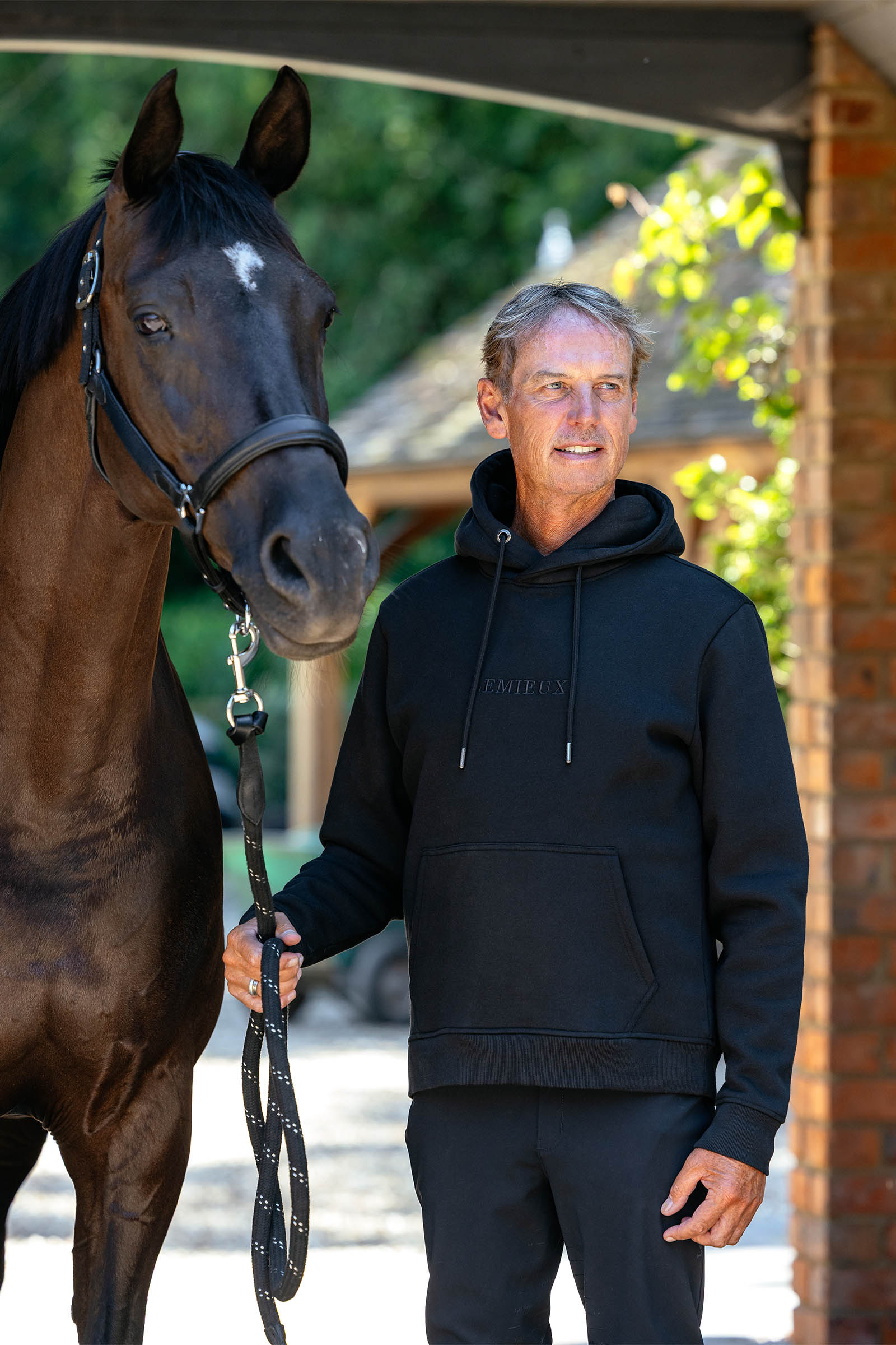 LeMieux felpa con cappuccio da uomo con tasca a marsupio