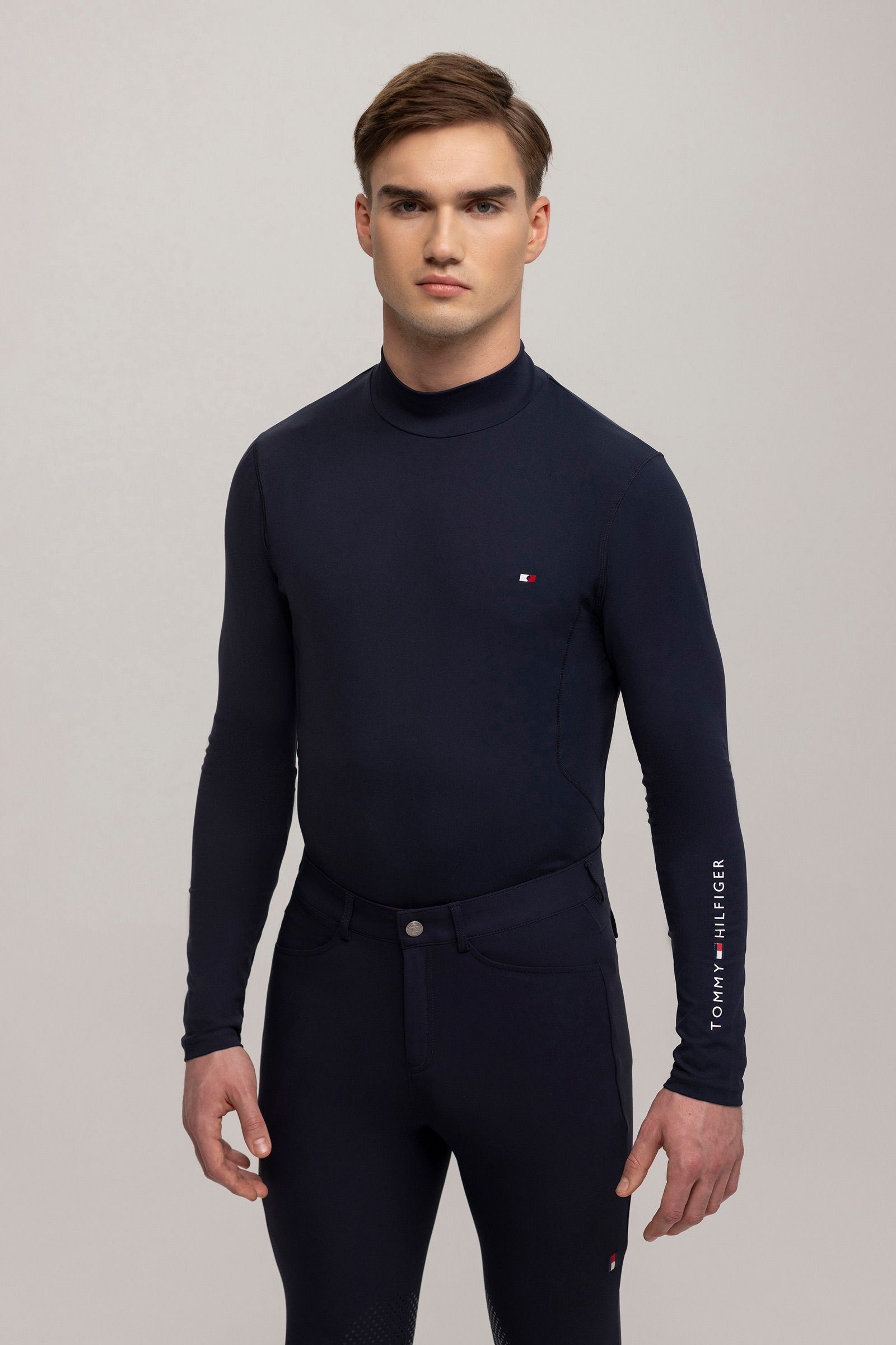 Tommy Hilfiger Equestrian Phoenix camicia a maniche lunghe con collo alto per uomo