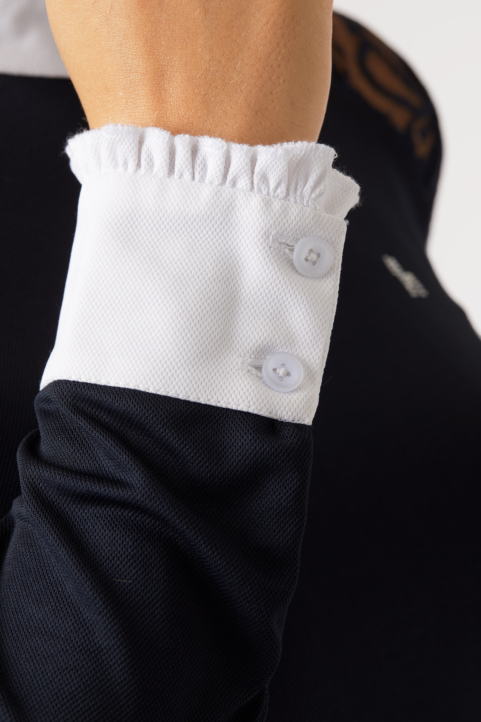 Horze top gara con maniche lunghe e pizzo Sylvie da donna