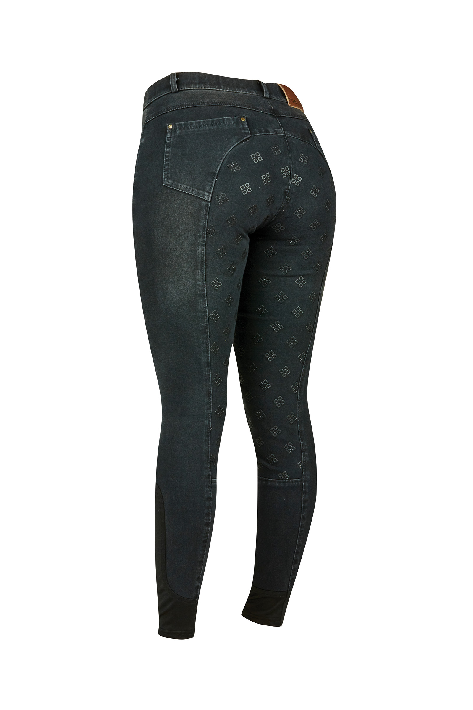 Dublin Shona Pantaloni da equitazione in denim con full seat stampato in silicone, per donna