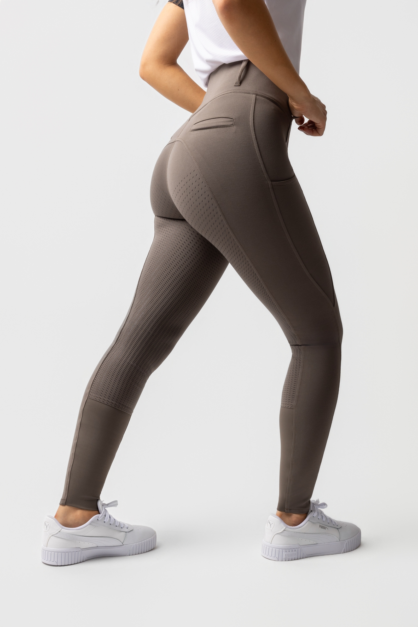 Horze Mira Pantaloni da equitazione a vita alta con full seat in silicone da donna