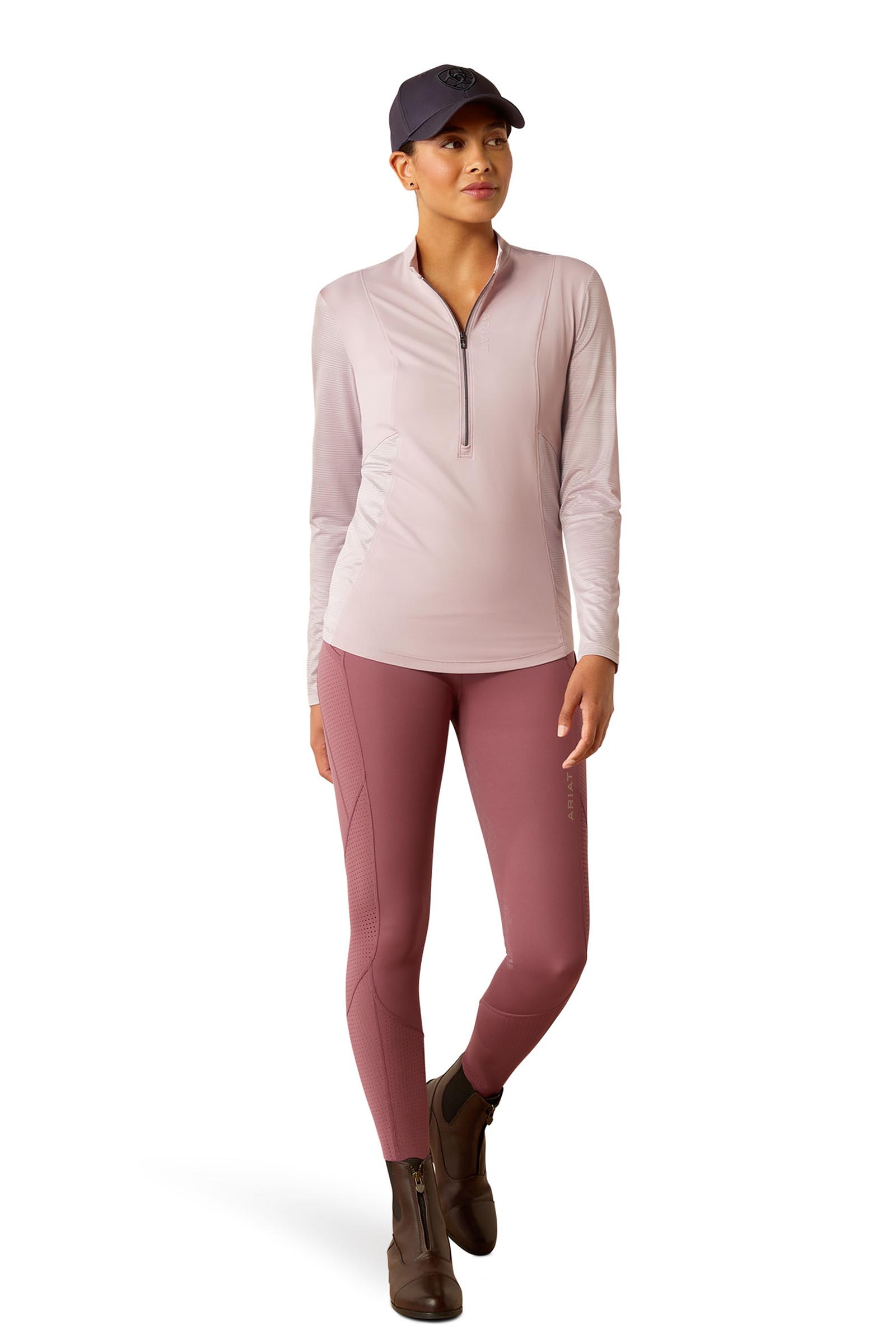 Ariat Breathe maglia tecnica da donna a maniche lunghe con 1/4 zip