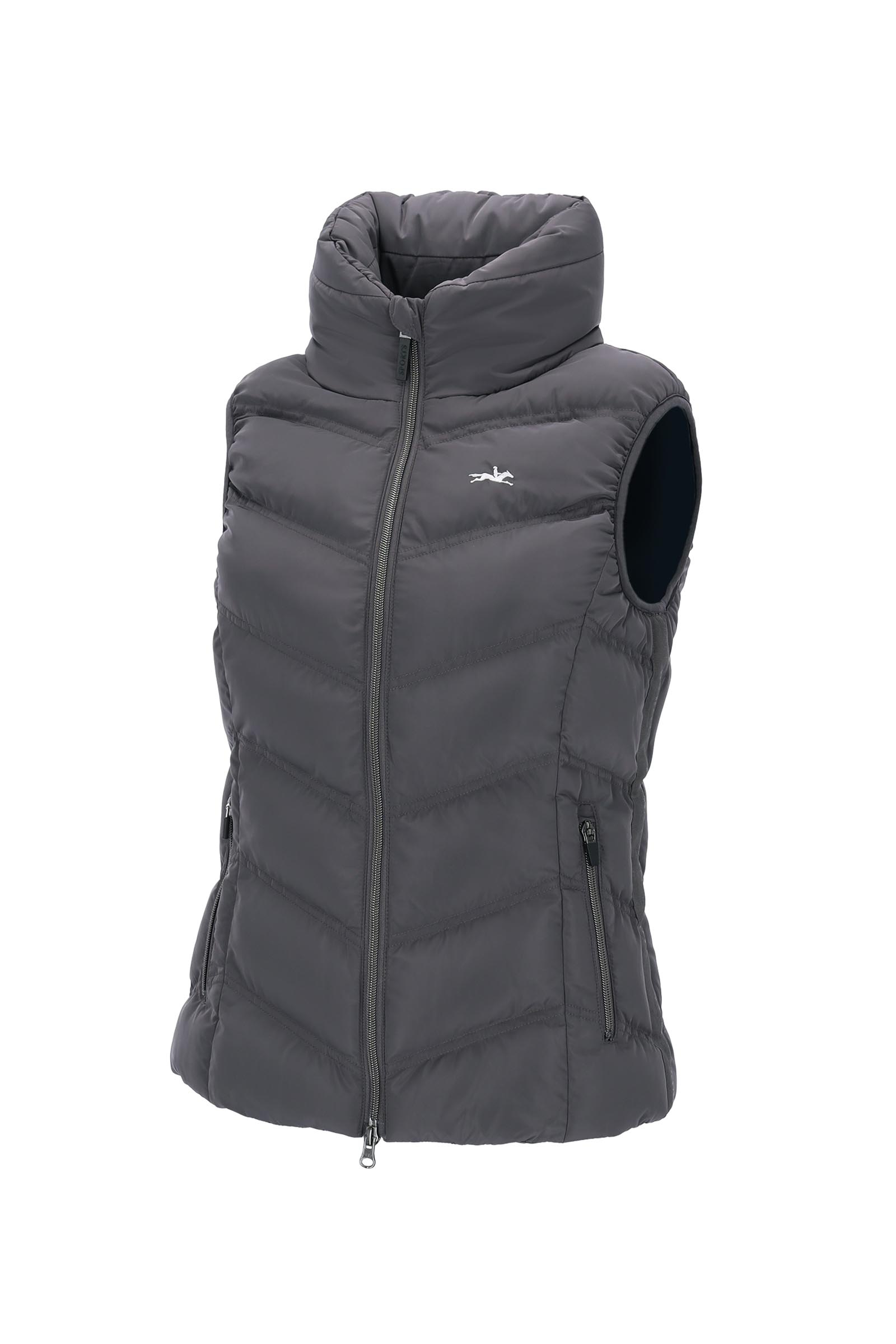 Dusty Chocolate Gilet da donna trapuntato stile Schockemöhle Sports Marleen