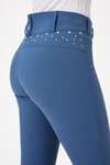 Horze Pantaloni da equitazione a vita alta con full grip e cristalli, da donna