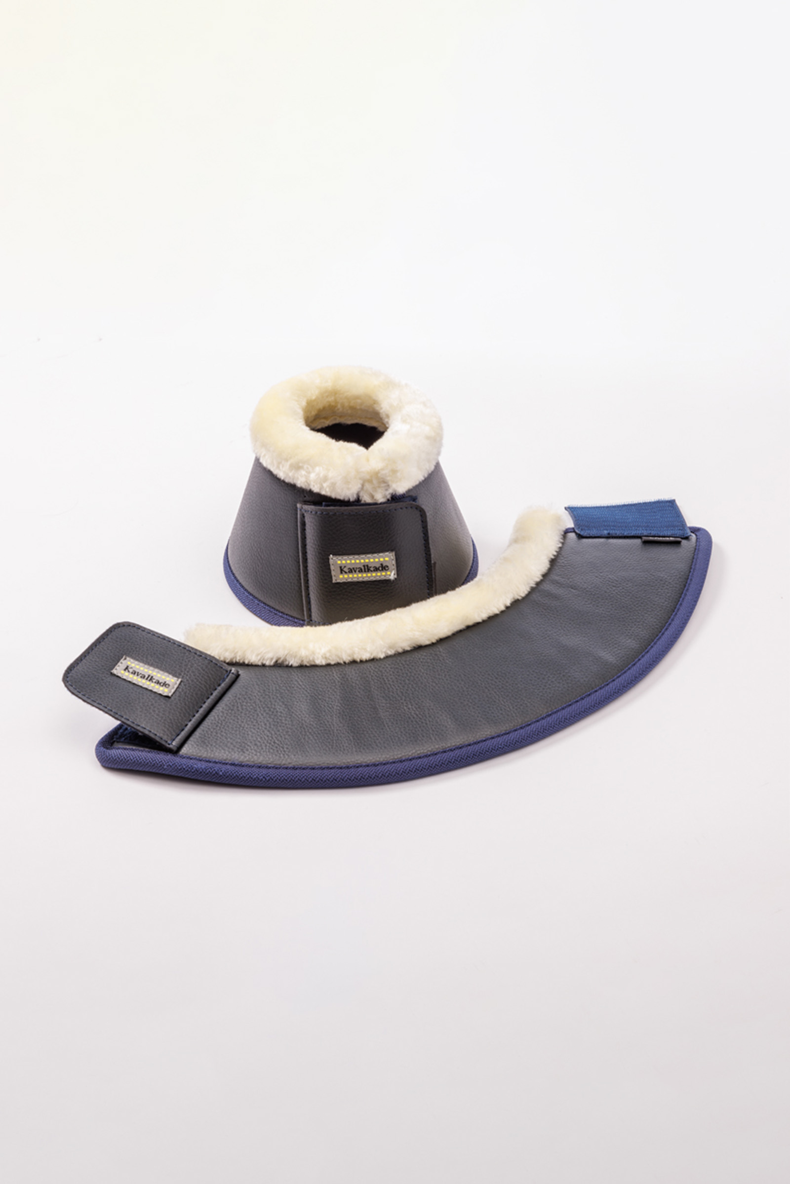 Marine/Beige Kavalkade Over Reach Boots With Faux Fur (1 Pair)